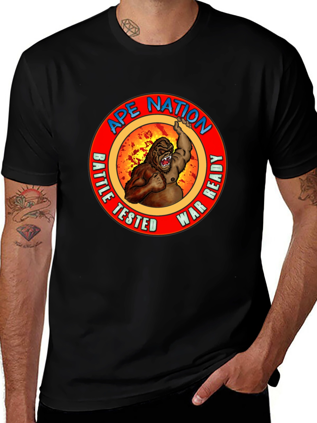 Variant 5 of Ape Nation Battle Ready T-Shirt