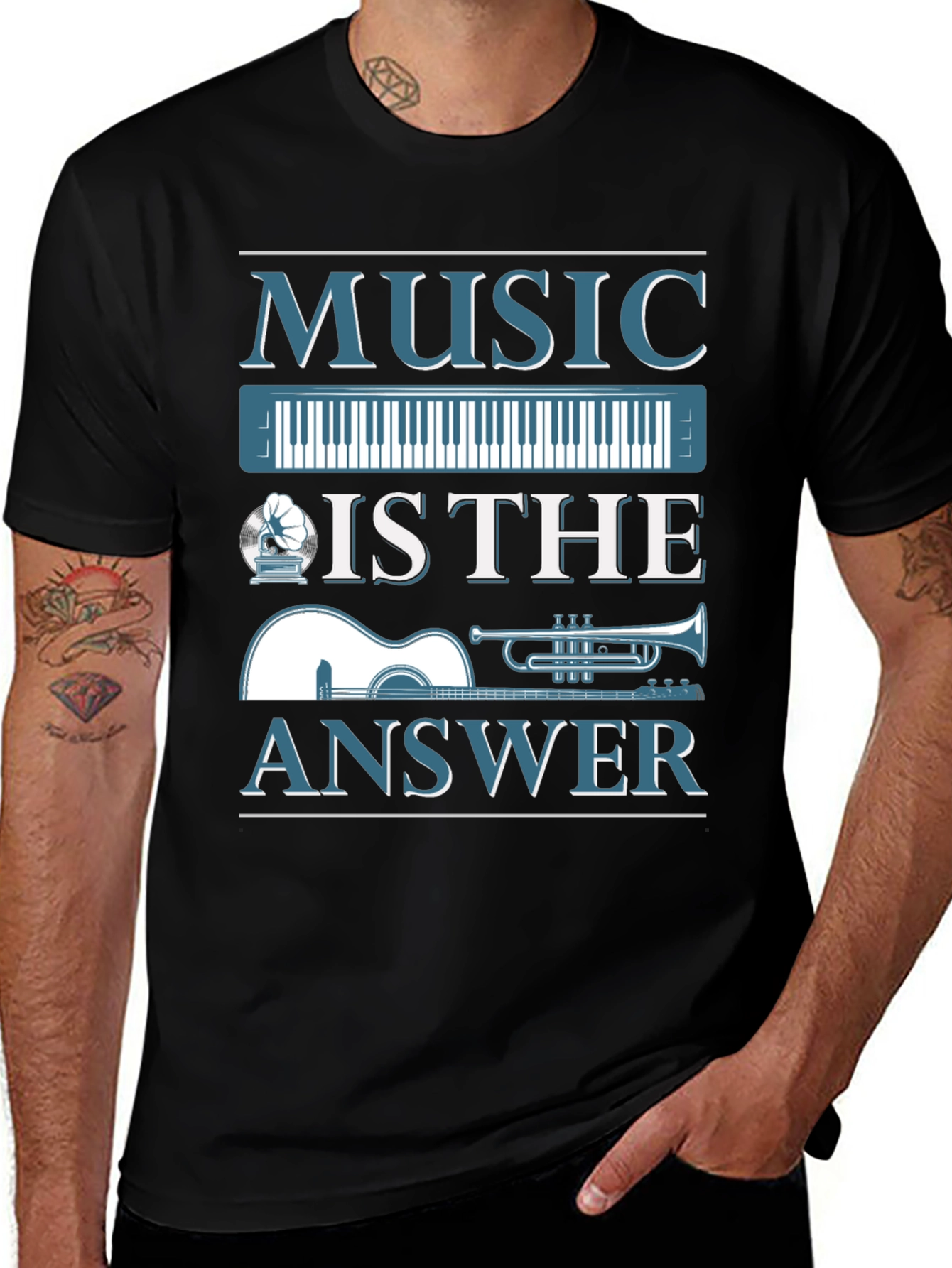 Variant 27 of Music Is The Answer Graphic T-Shirt