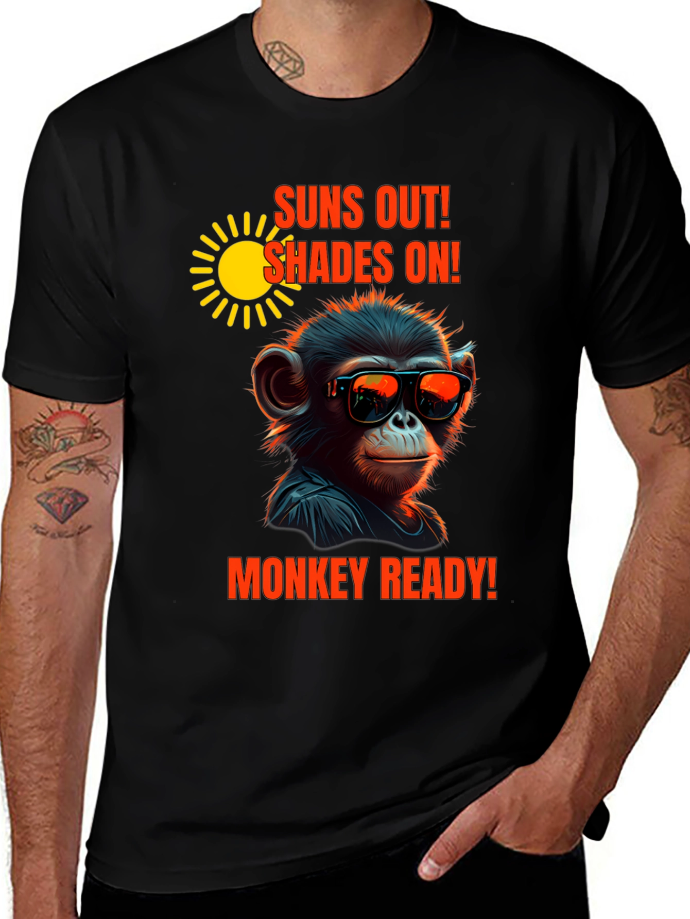 Suns Out Shades On Monkey T-Shirt