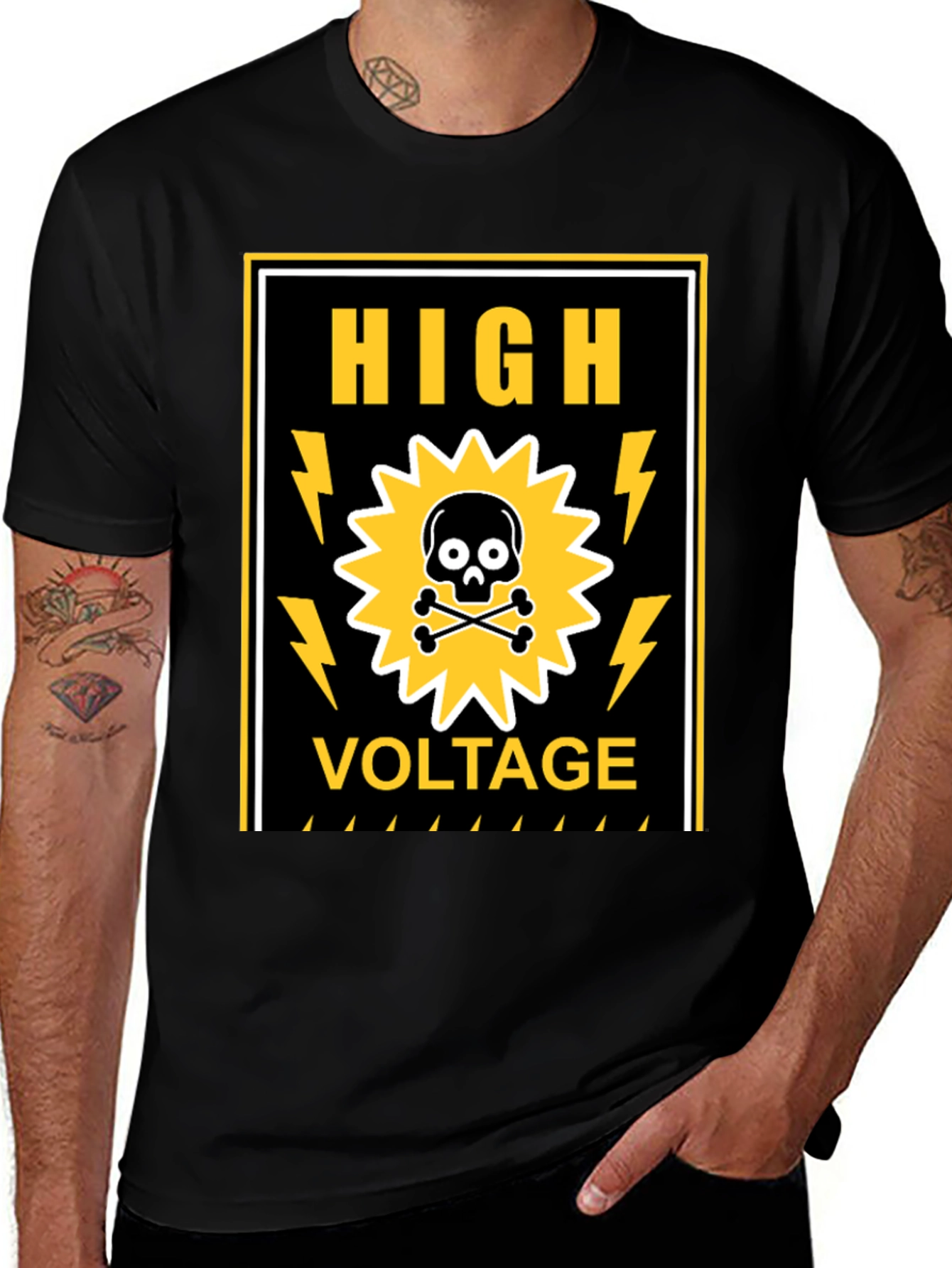 Variant 25 of High Voltage Skull T-Shirt