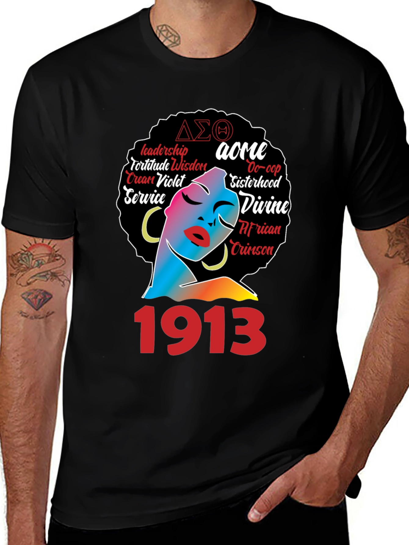 Delta Sigma Theta 1913 T-Shirt Black Sorority