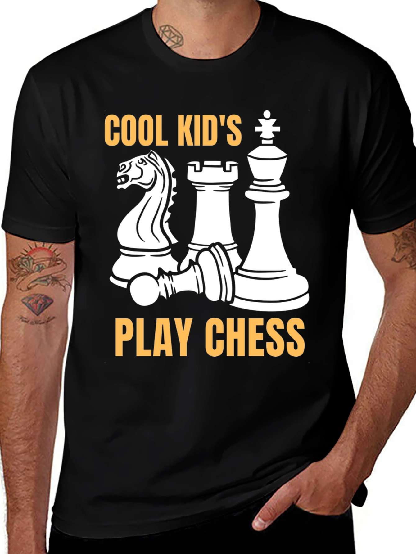 Variant 6 of Cool Kids Play Chess T-Shirt