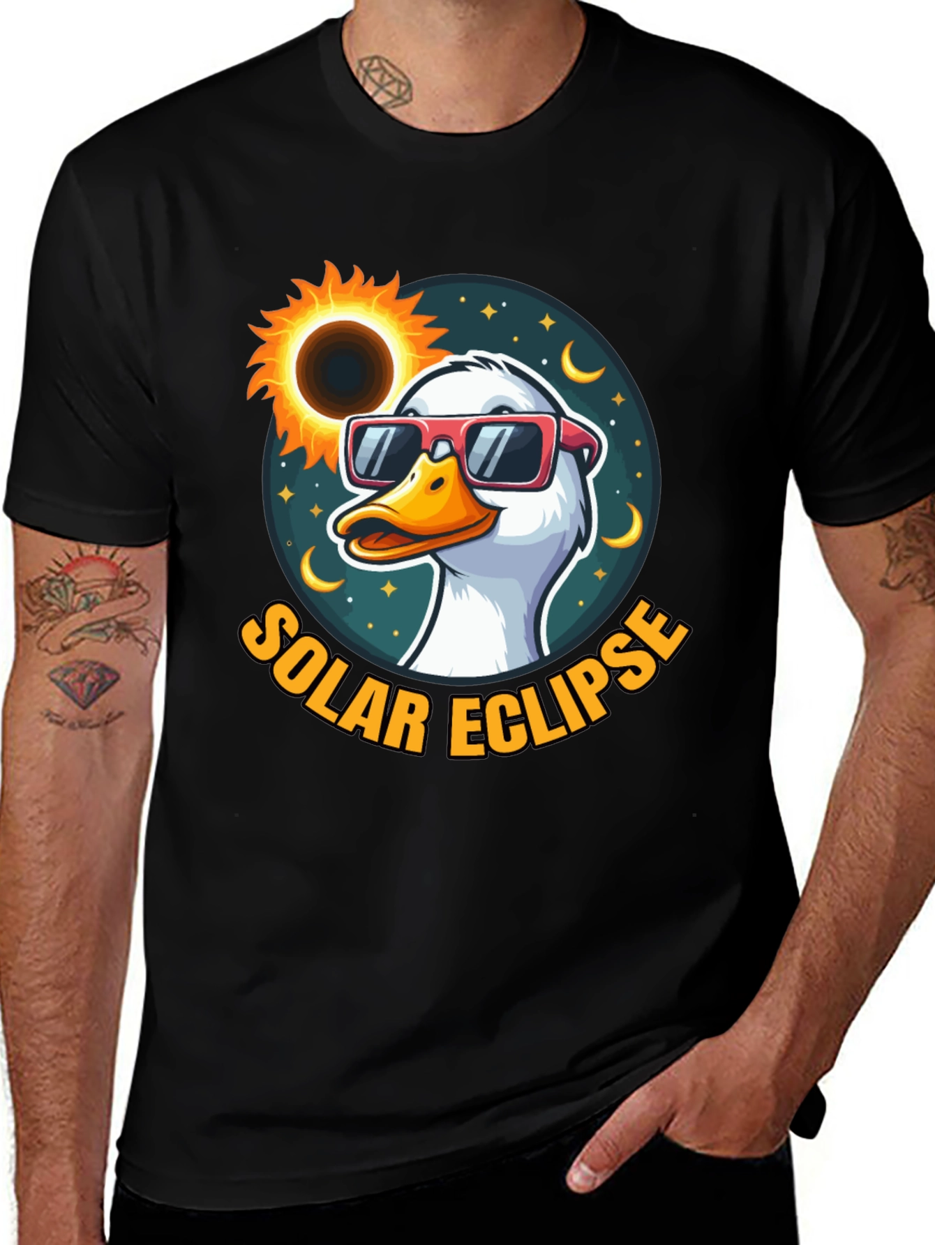 Variant 26 of Solar Eclipse Duck T-Shirt