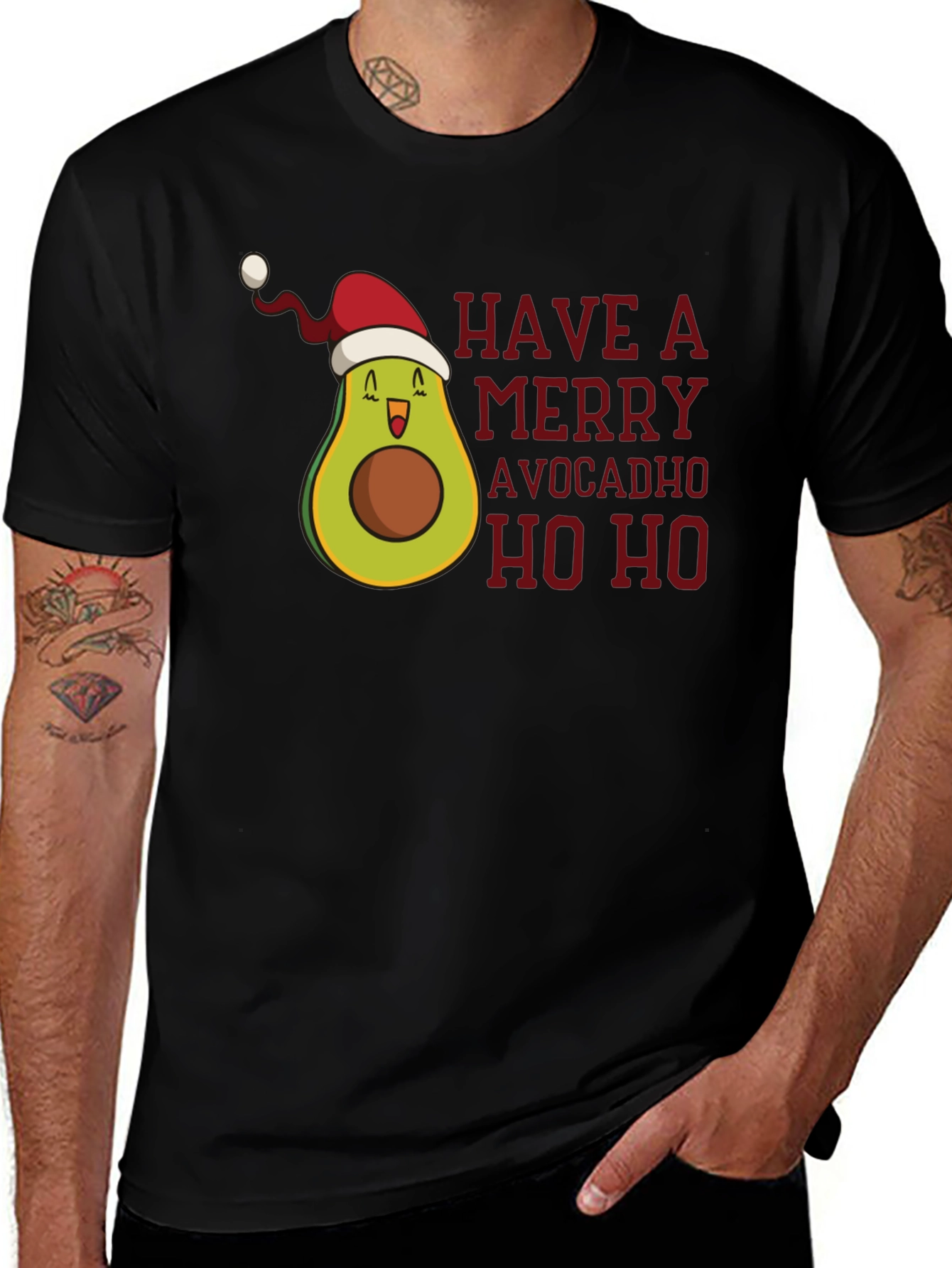 Variant 15 of Merry Avocadho Holiday T-Shirt