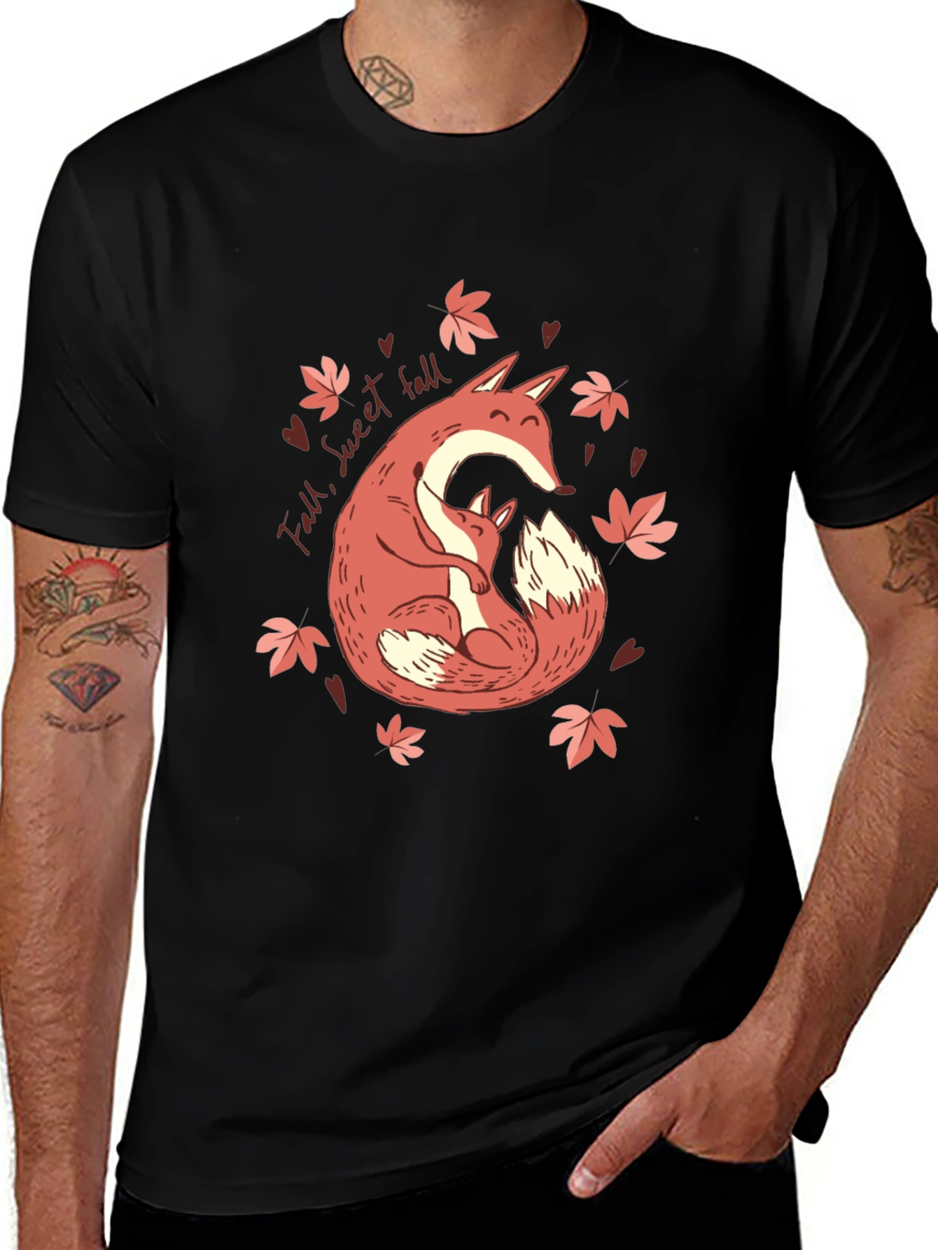 Variant 22 of Sweet Fall Fox Graphic Tee - Cozy Autumn Style