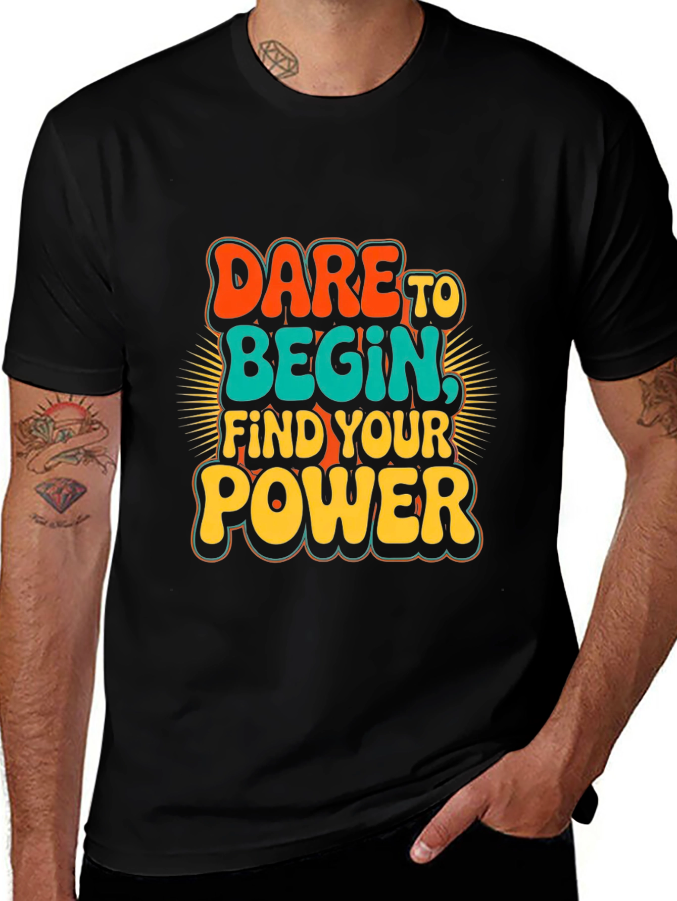 Variant 14 of Dare to Begin Graphic Tee - Find Your Power