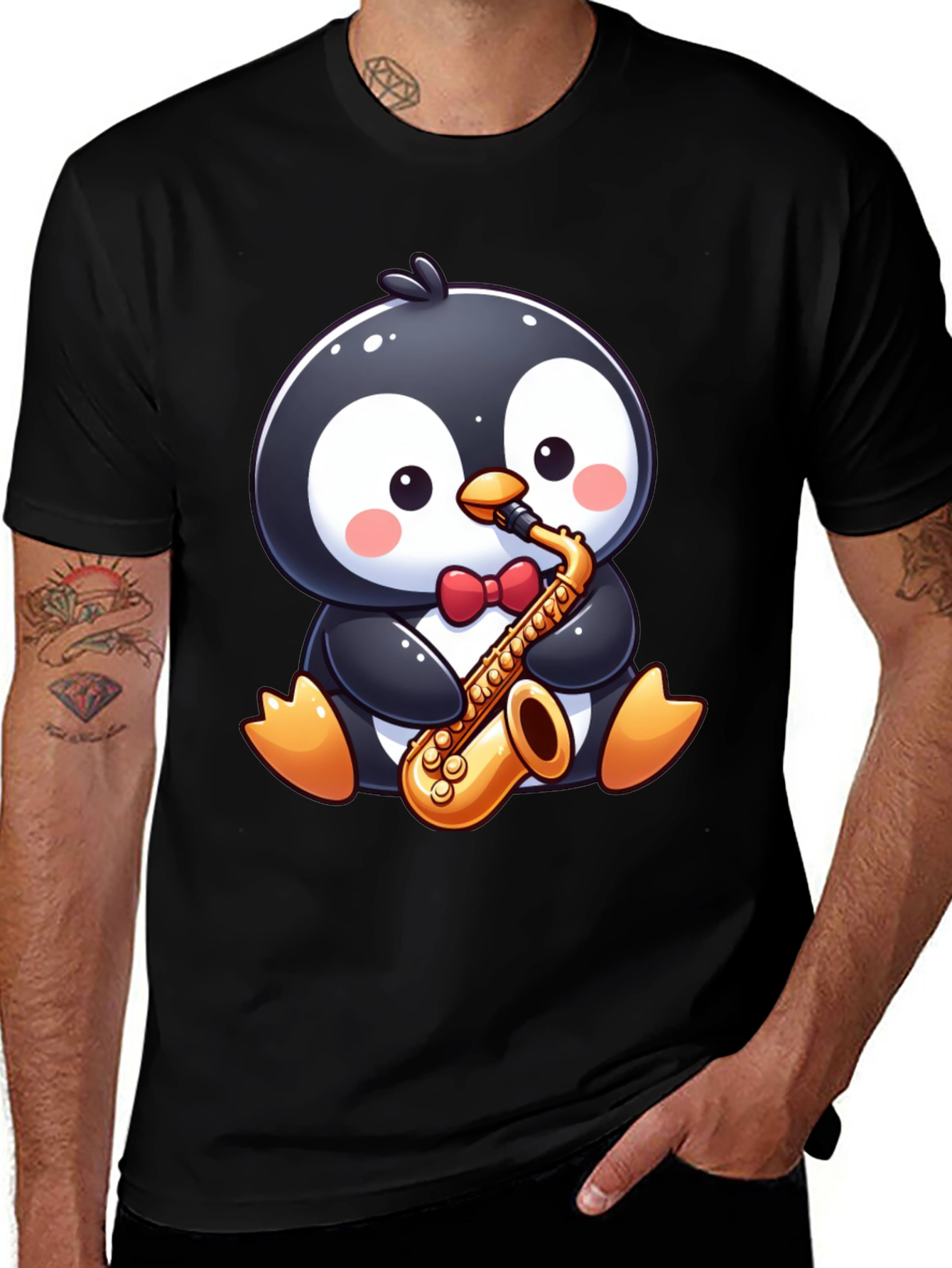 Variant 10 of Penguin Sax Player T-Shirt
