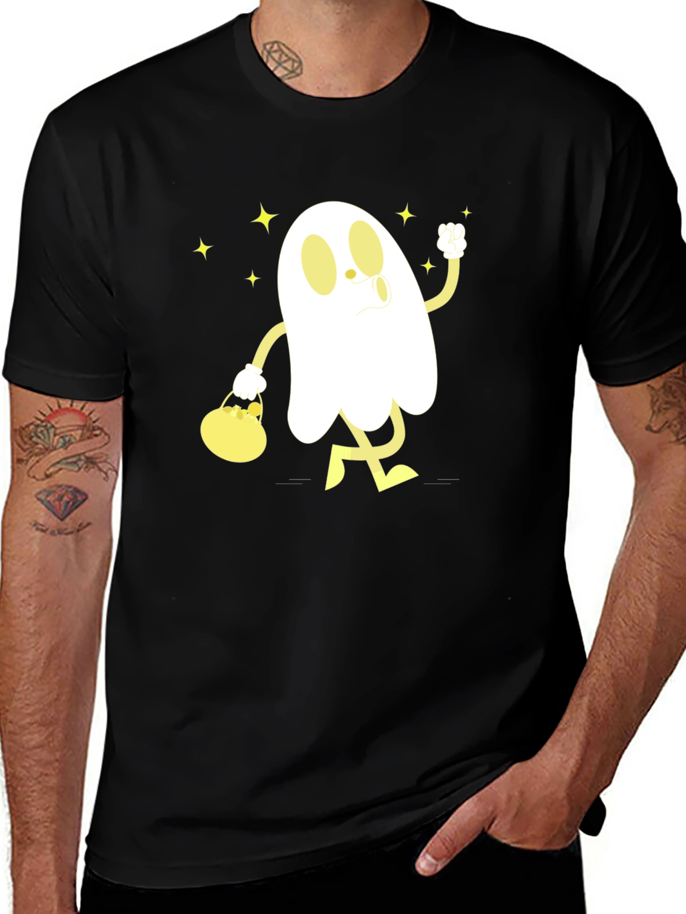 Variant 30 of Cartoon Ghost Graphic T-Shirt - Halloween Style