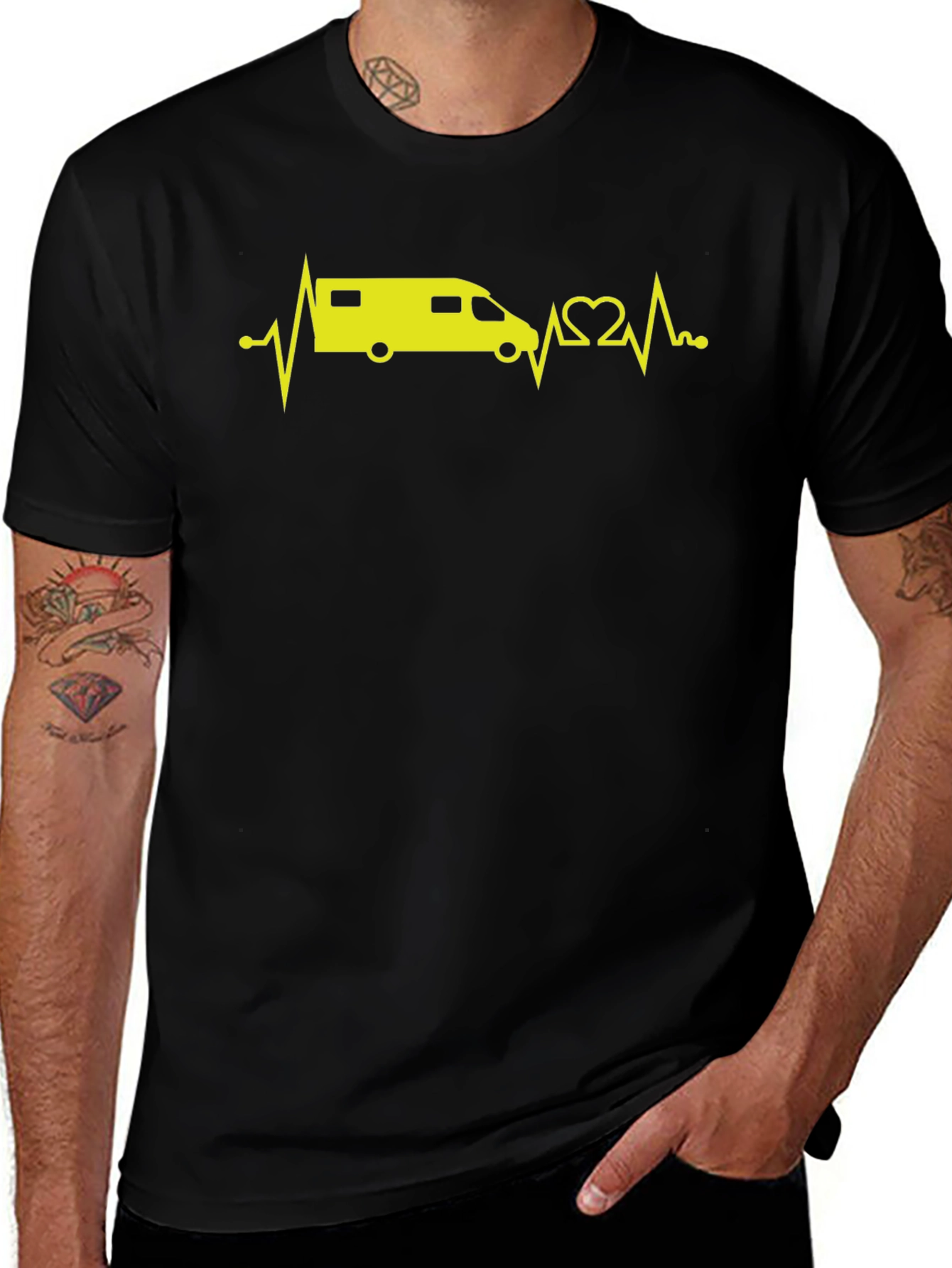 RV Heartbeat T-Shirt - Camping Adventure Tee