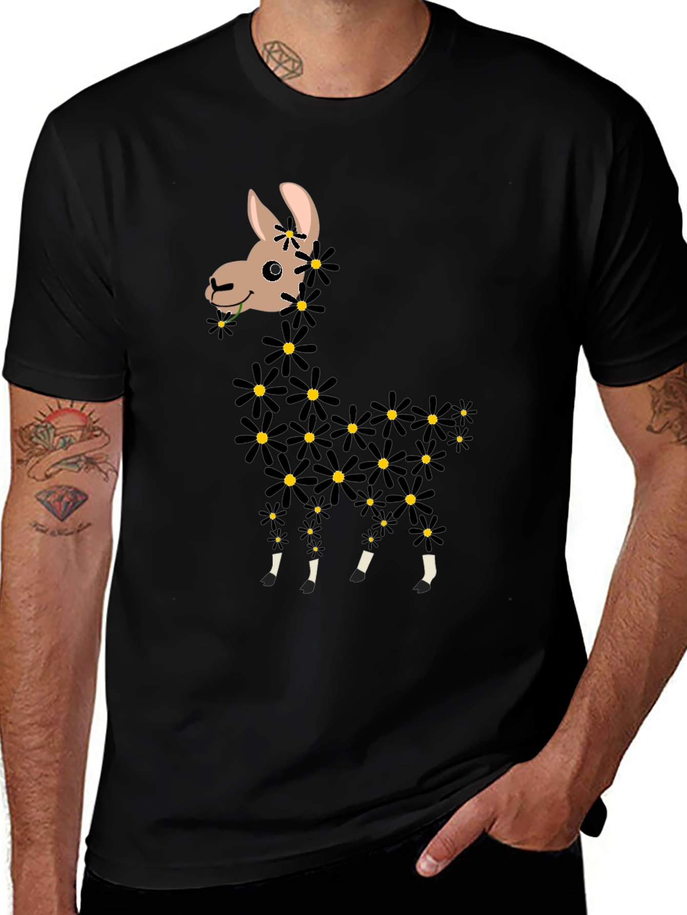 Variant 12 of Llama Flower T-Shirt