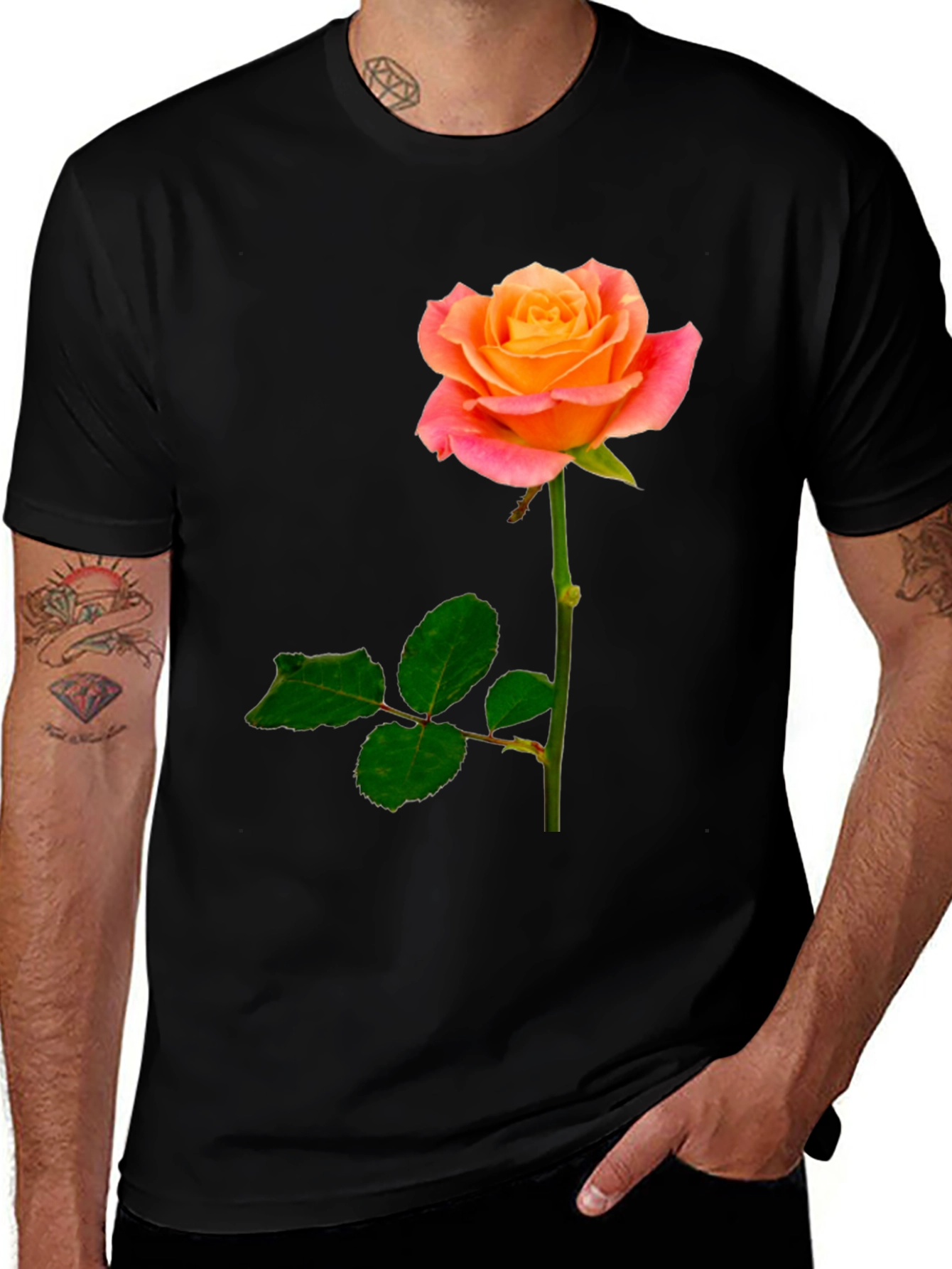 Variant 4 of Rose Graphic Tee - Stylish & Unique