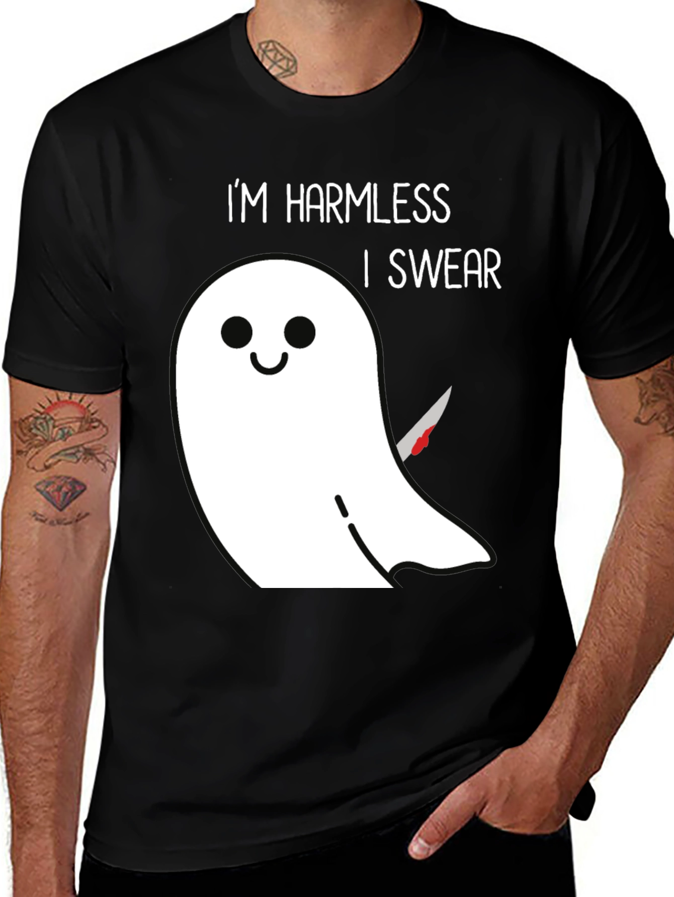 Variant 17 of Harmless Ghost Graphic T-Shirt