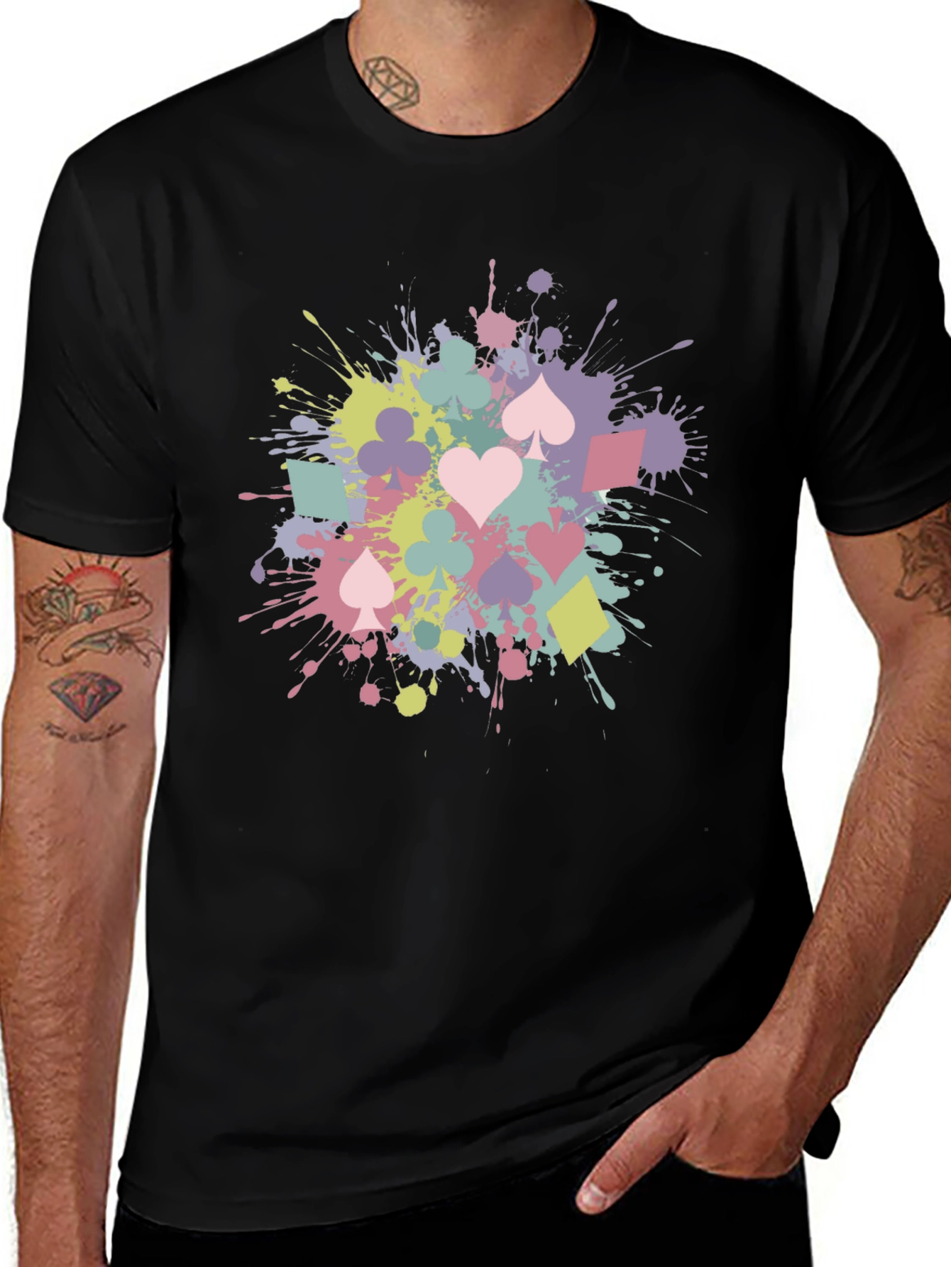 Variant 4 of Playing Card Splash T-Shirt - Fun & Stylish