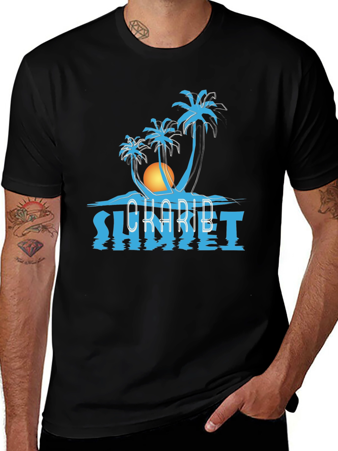 Caribbean Sunset Graphic T-Shirt