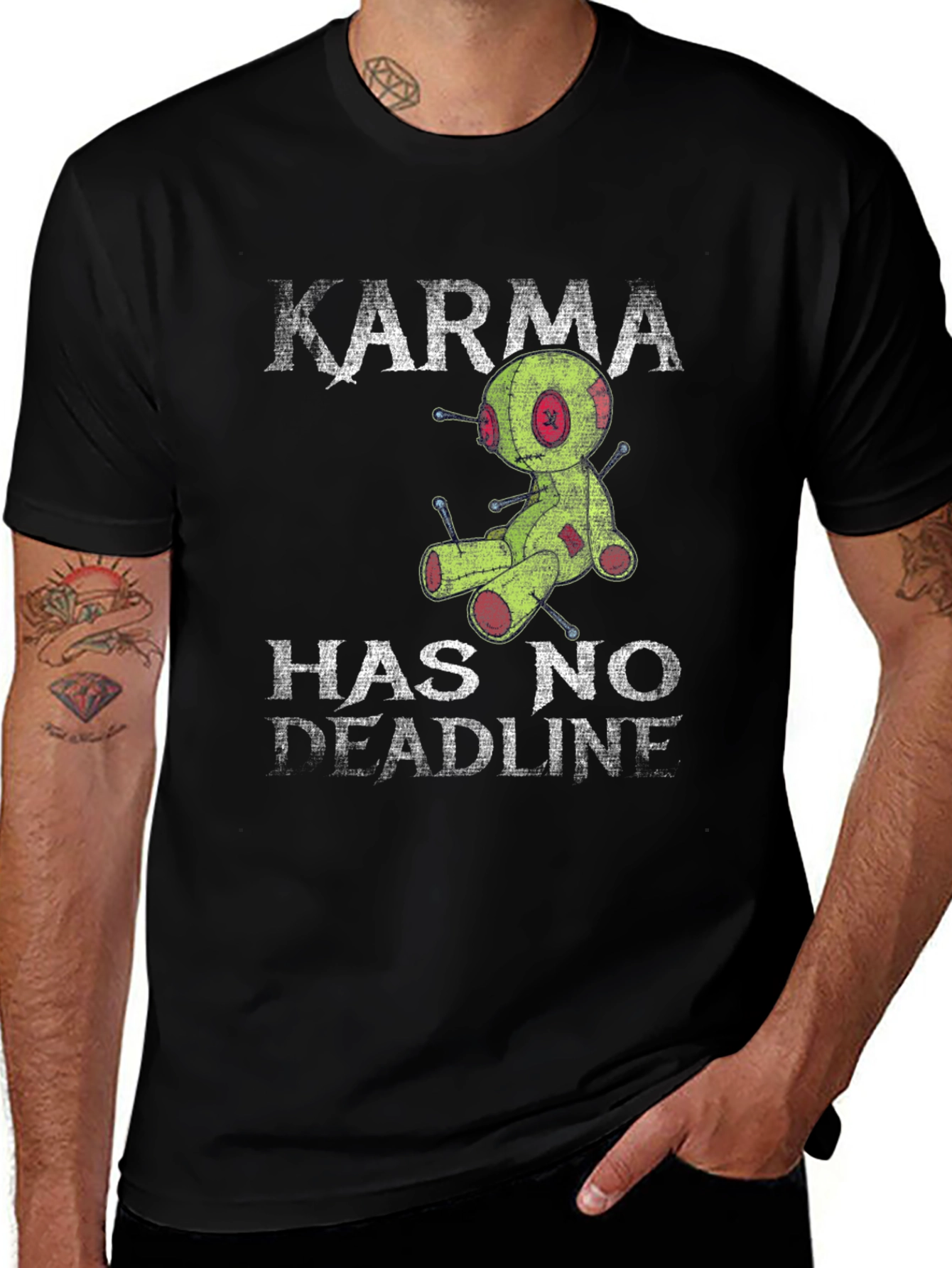 Variant 10 of Karma Has No Deadline T-Shirt - Voodoo Doll