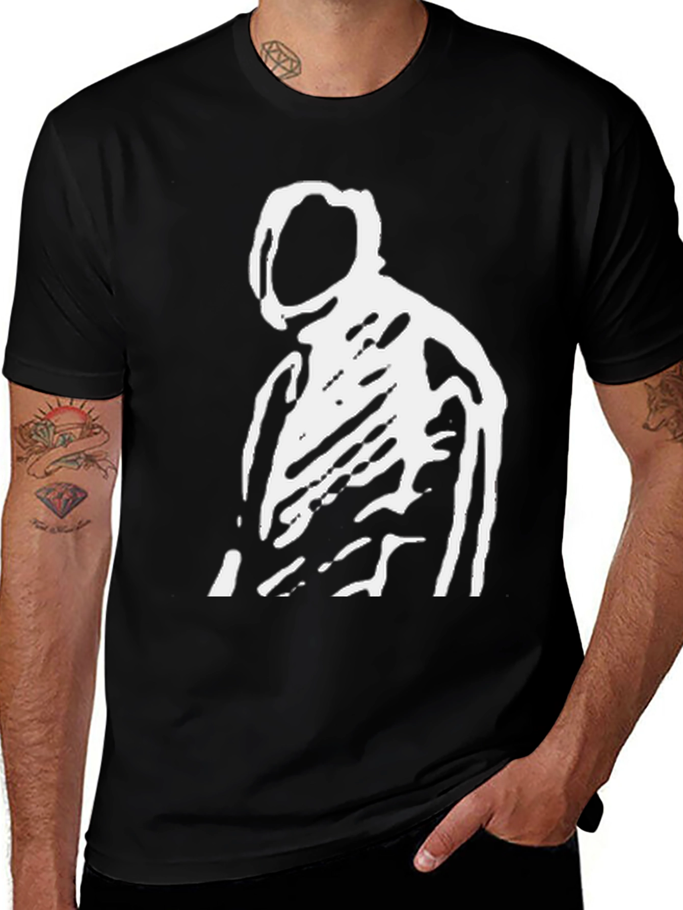 Variant 17 of Abstract Figure Black T-Shirt