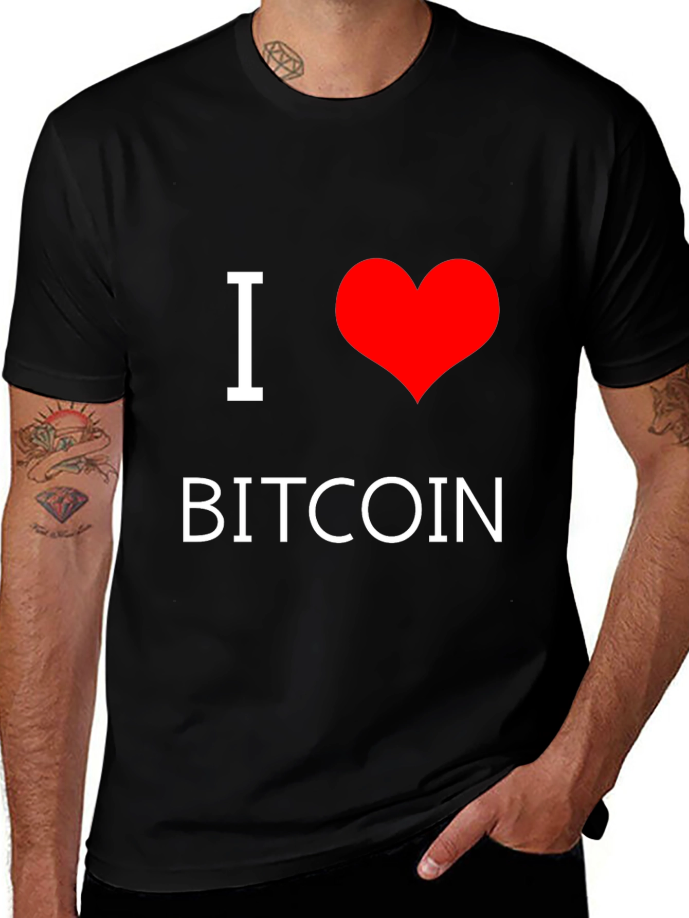 I Love Bitcoin T-Shirt - Crypto Enthusiast Tee