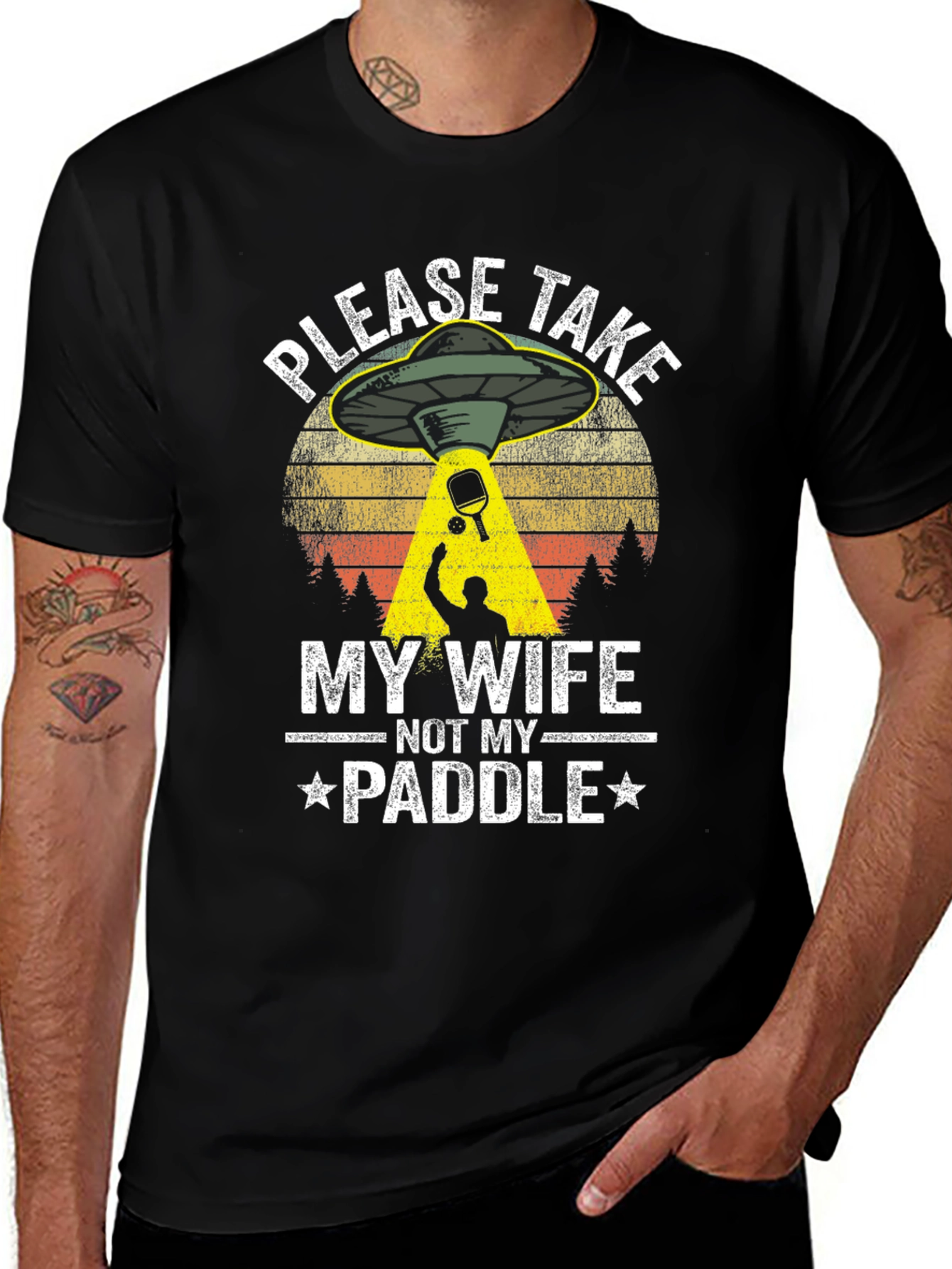 Variant 3 of Please Take My Wife Paddle T-Shirt
