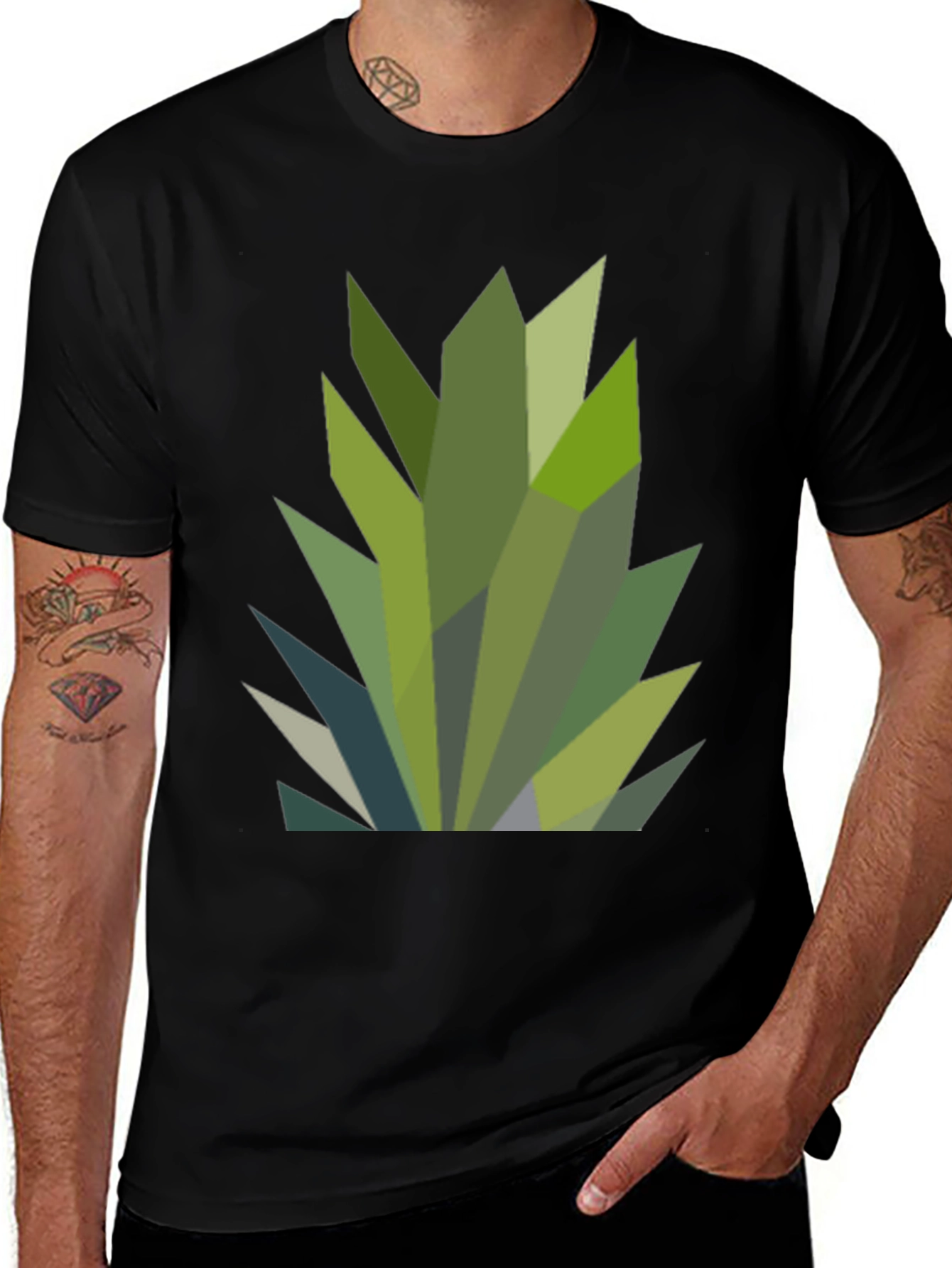 Variant 19 of Geometric Pineapple Graphic Tee - Modern Style