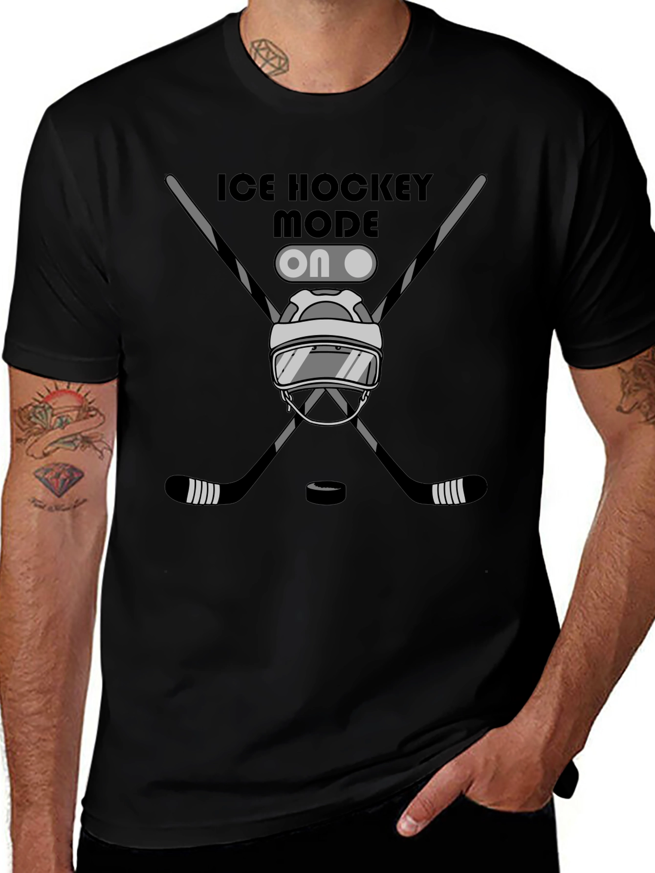 Variant 27 of Ice Hockey Mode On Graphic Tee