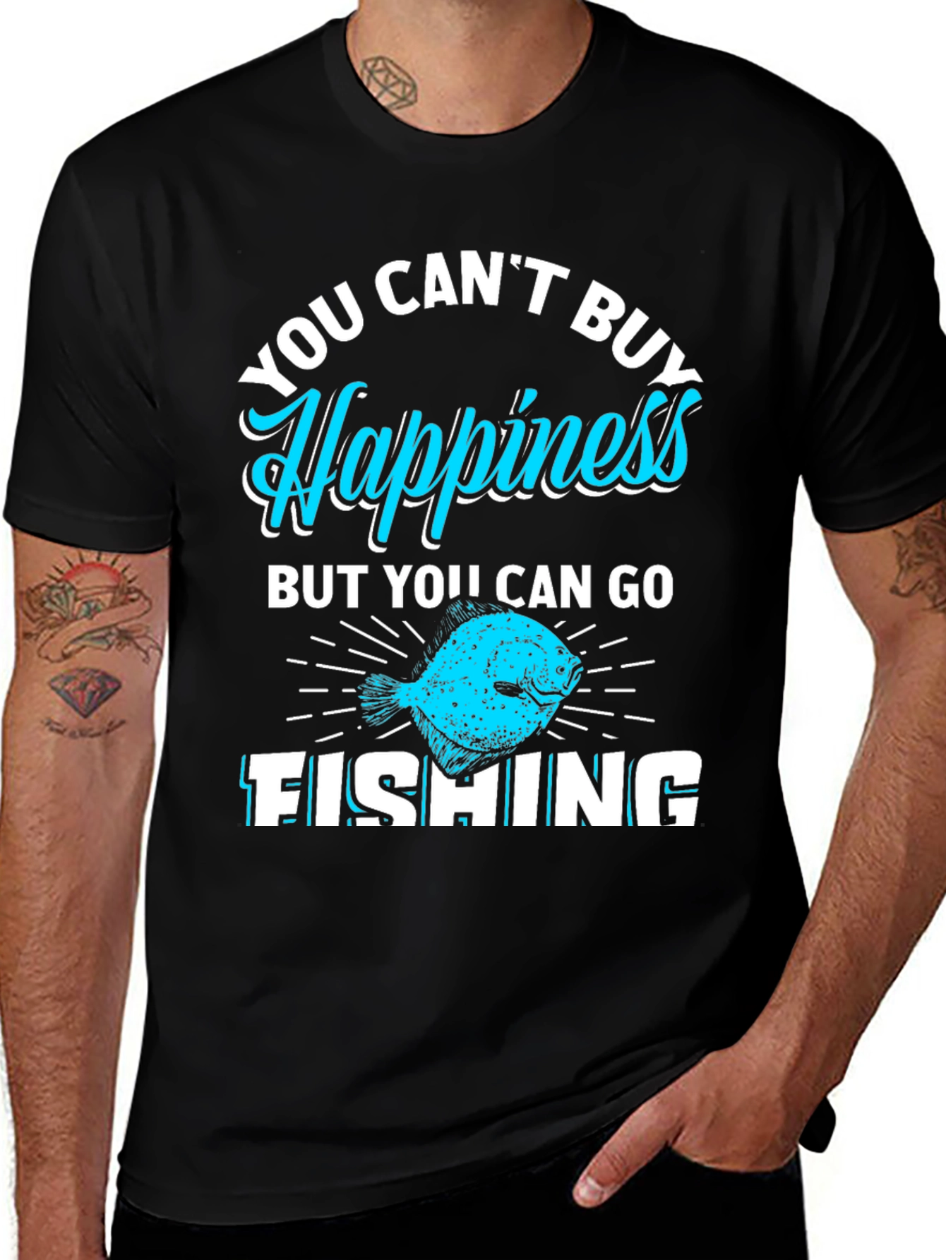 Variant 11 of Fishing Happiness T-Shirt