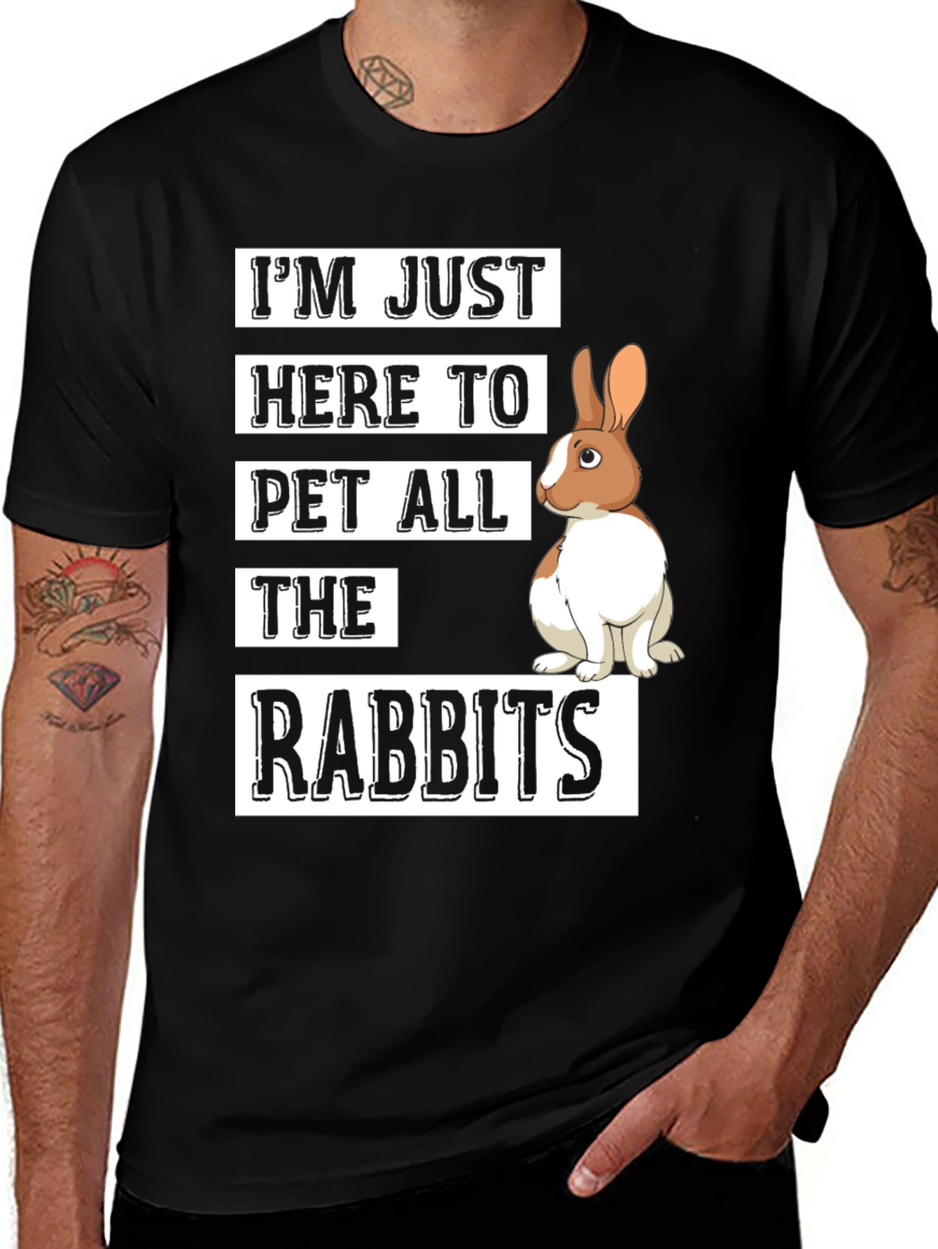 Variant 25 of Pet All The Rabbits Graphic T-Shirt