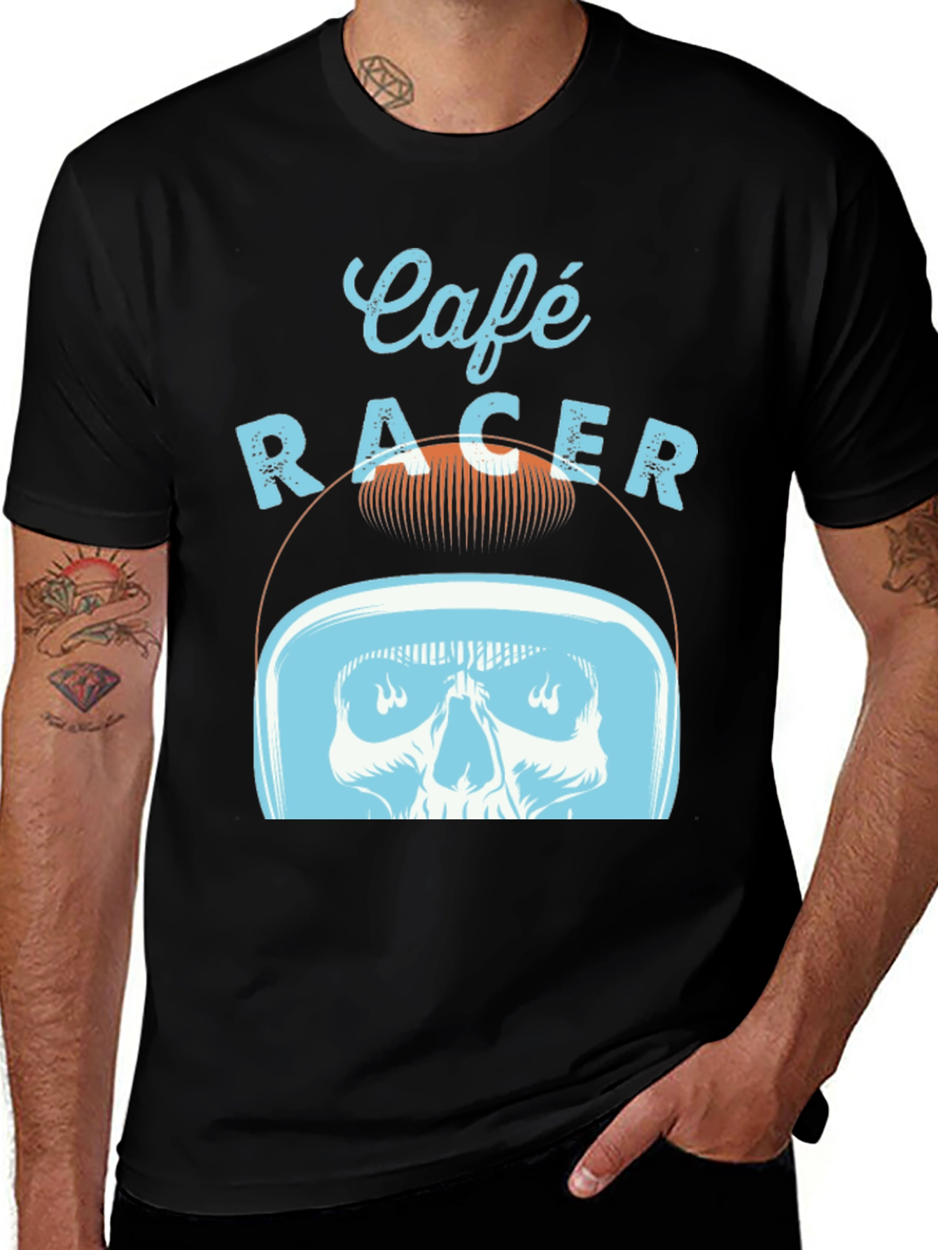 Variant 22 of Cafe Racer Graphic T-Shirt - Black