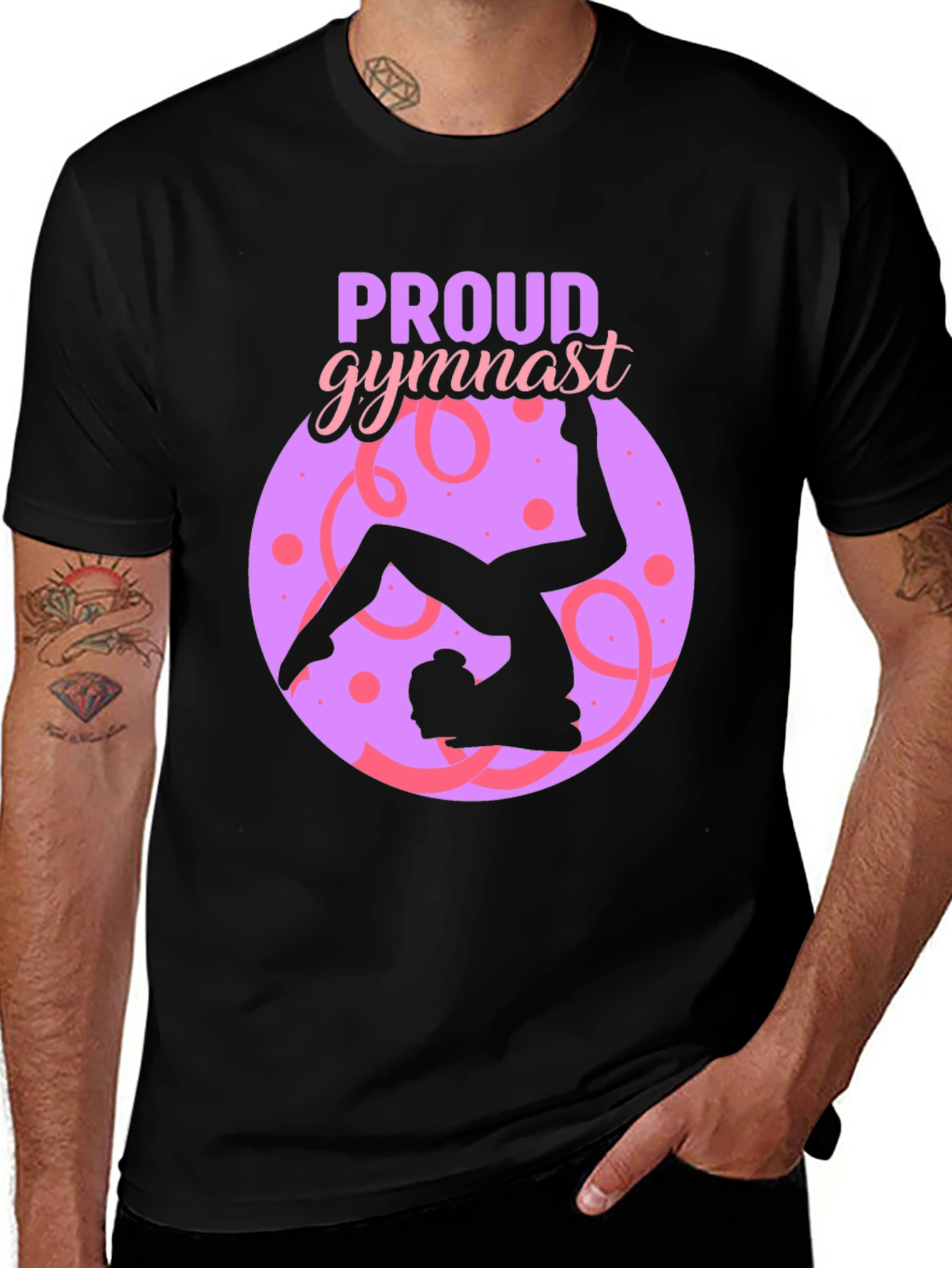 Variant 28 of Proud Gymnast Black T-Shirt