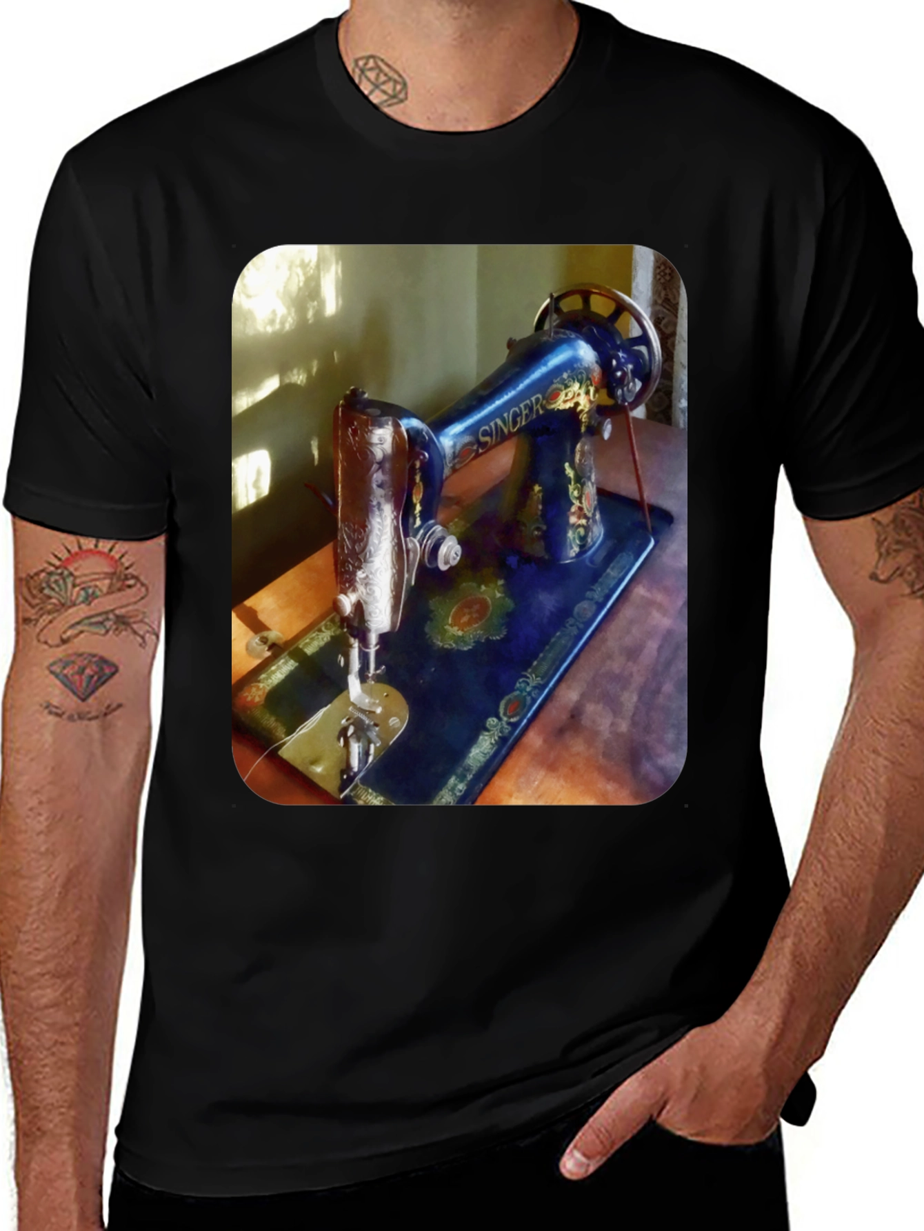 Variant 9 of Vintage Sewing Machine Graphic Tee