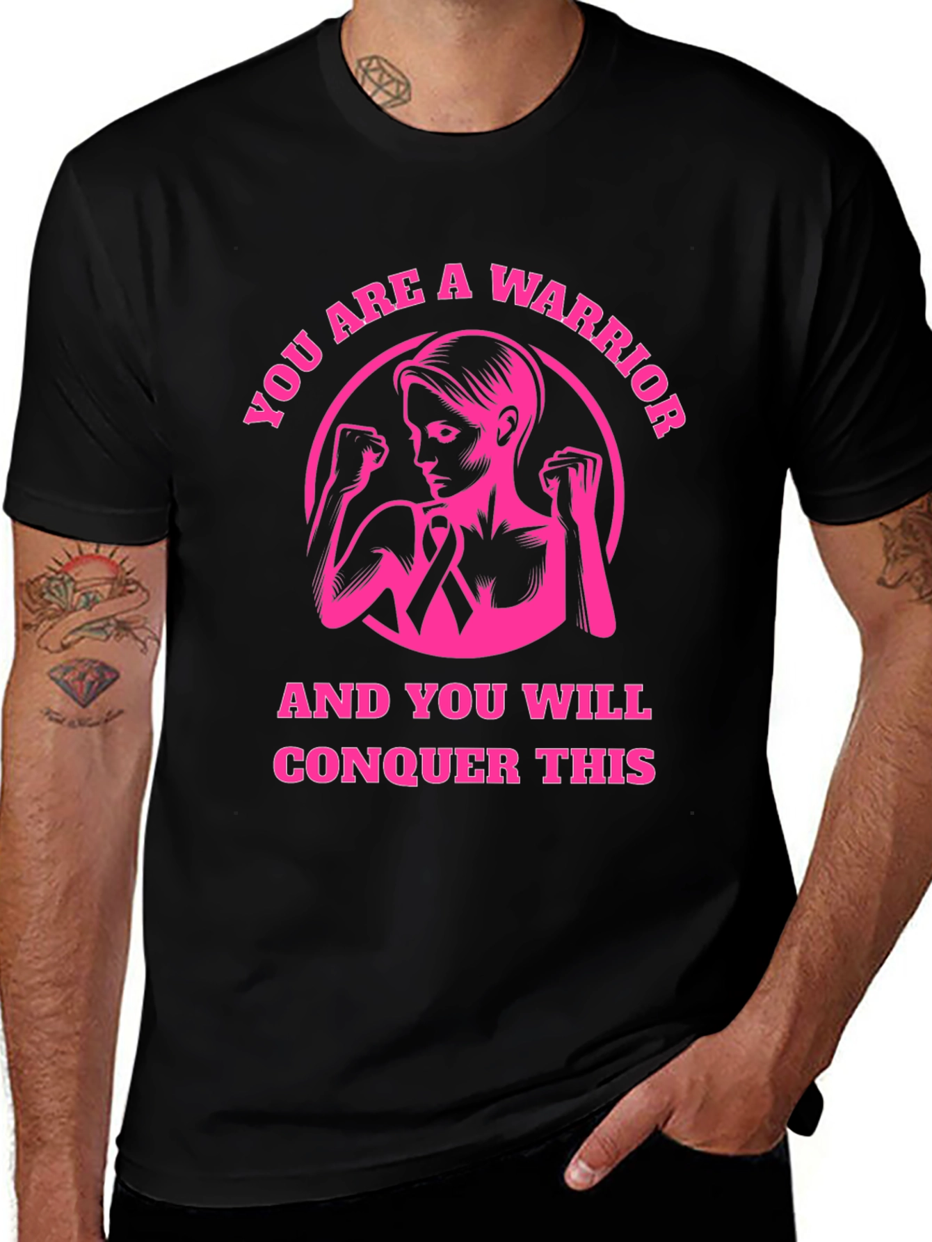 Variant 8 of Warrior Breast Cancer Awareness T-Shirt