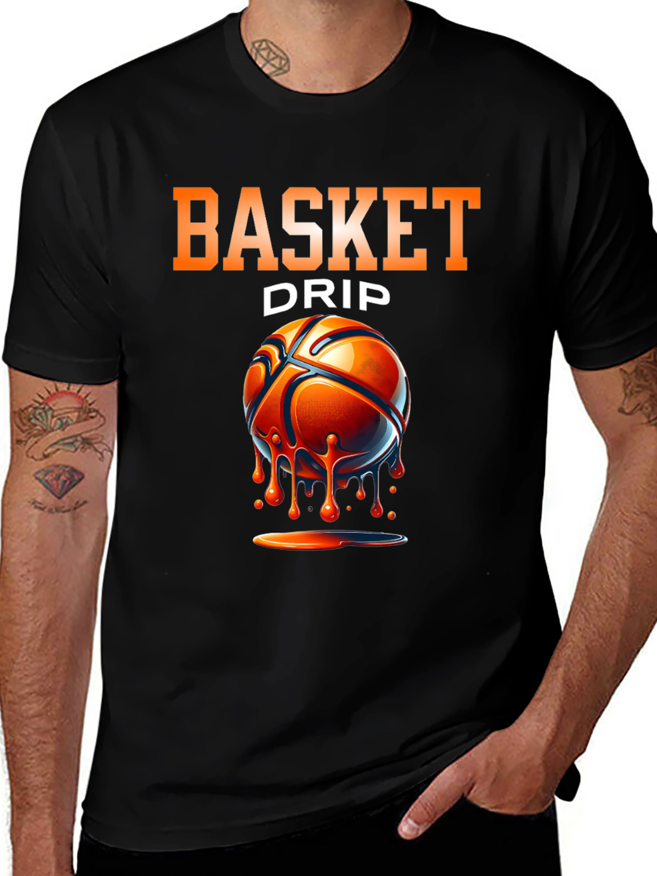 Variant 20 of Basket Drip T-Shirt - Stylish Basketball Tee