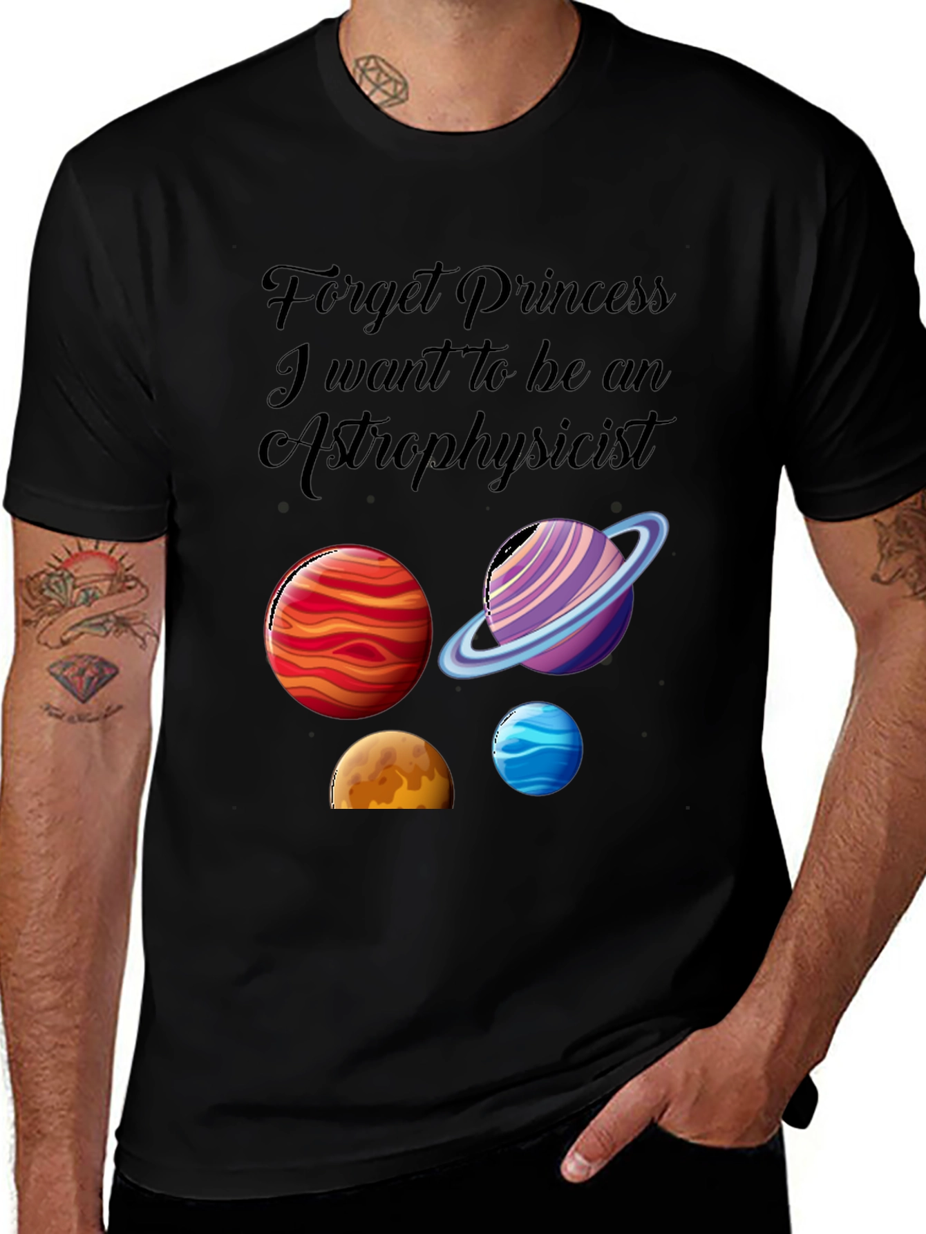 Variant 28 of Astrophysicist Planet Graphic T-Shirt