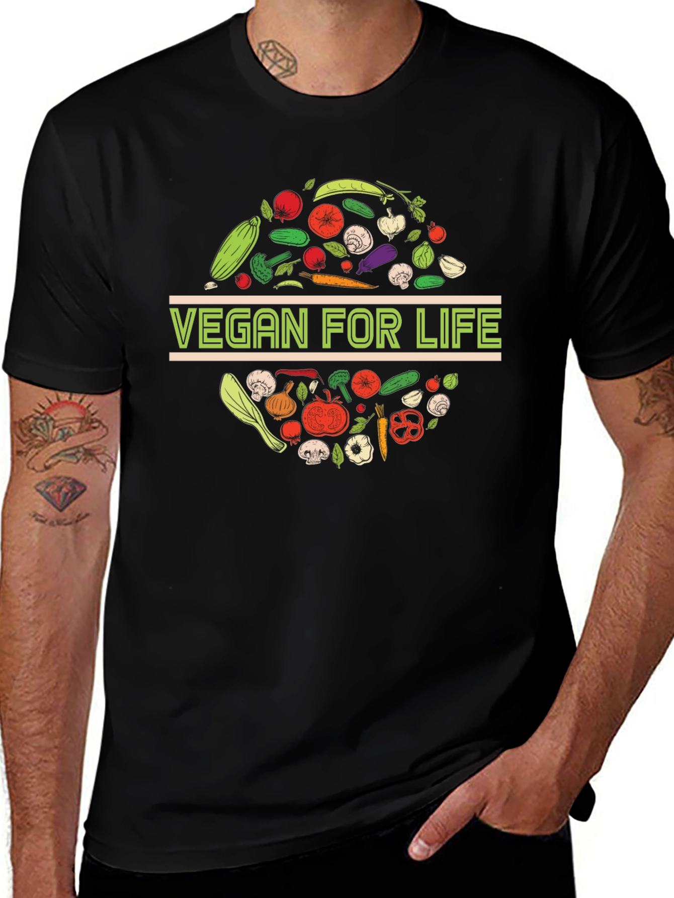 Variant 23 of Vegan For Life Graphic T-Shirt