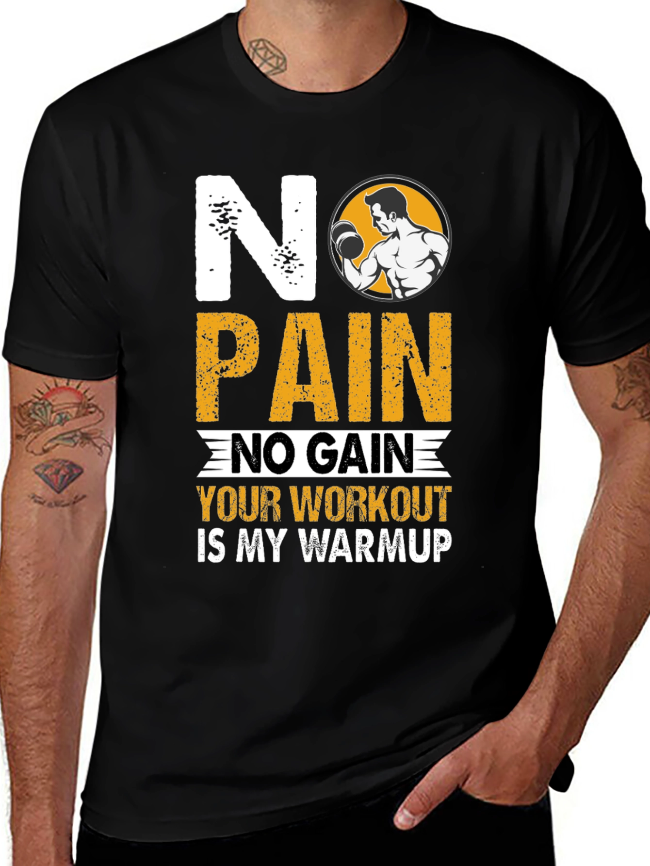 Variant 27 of No Pain No Gain Workout T-Shirt