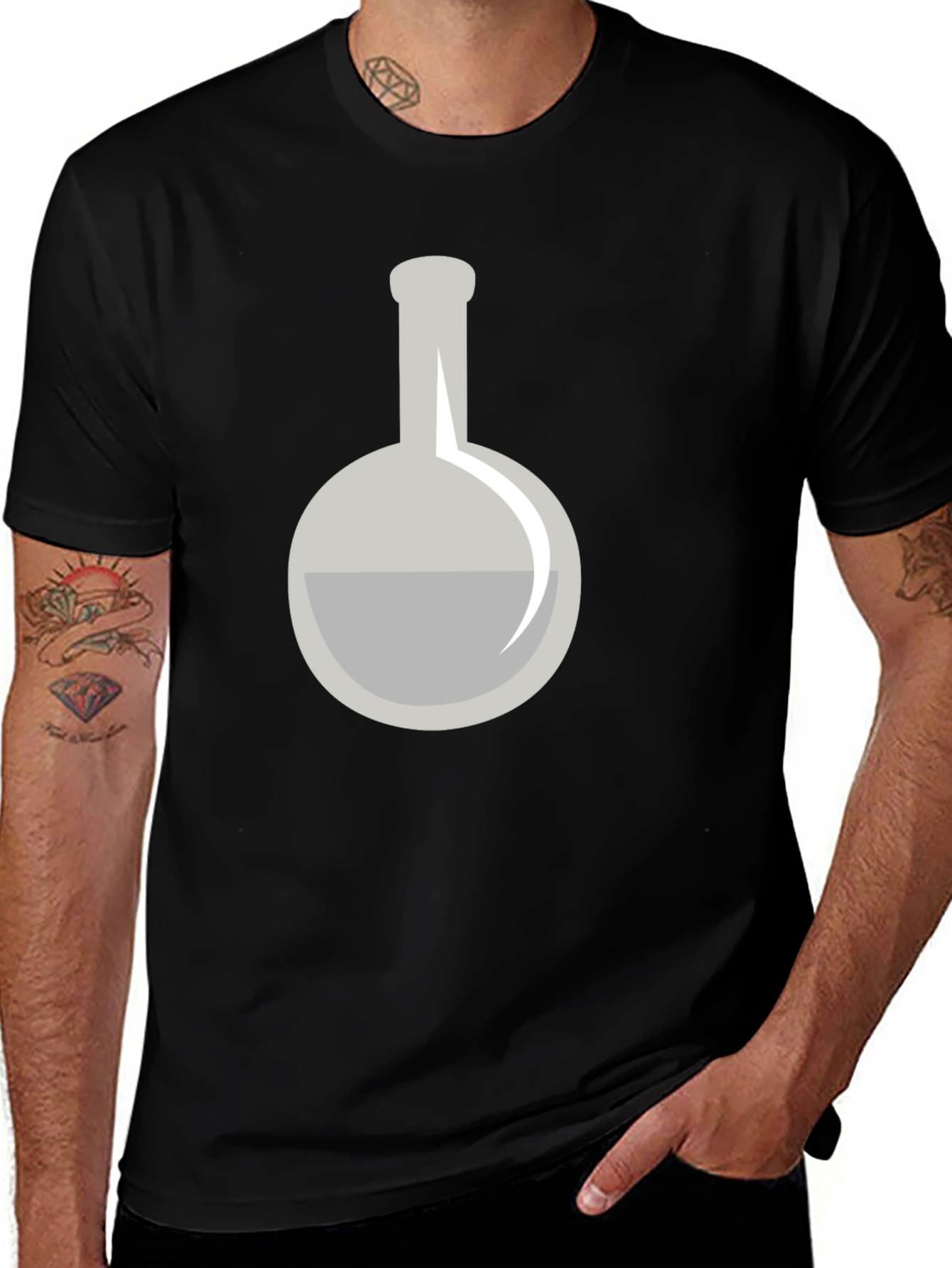 Variant 7 of Science Flask Graphic Tee - Black