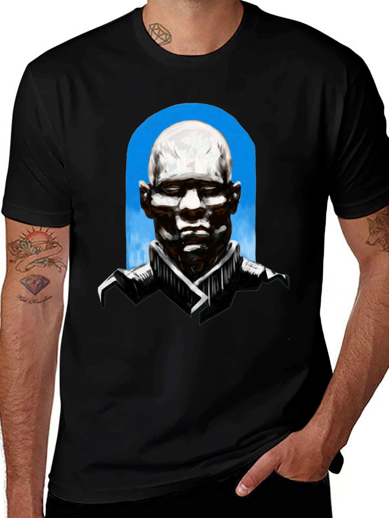 Variant 21 of Abstract Bald Man Graphic T-Shirt