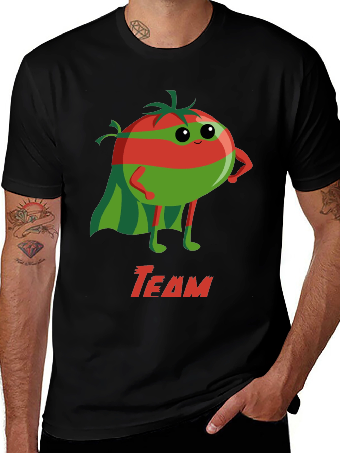 Variant 9 of Team Tomato Superhero Graphic T-Shirt