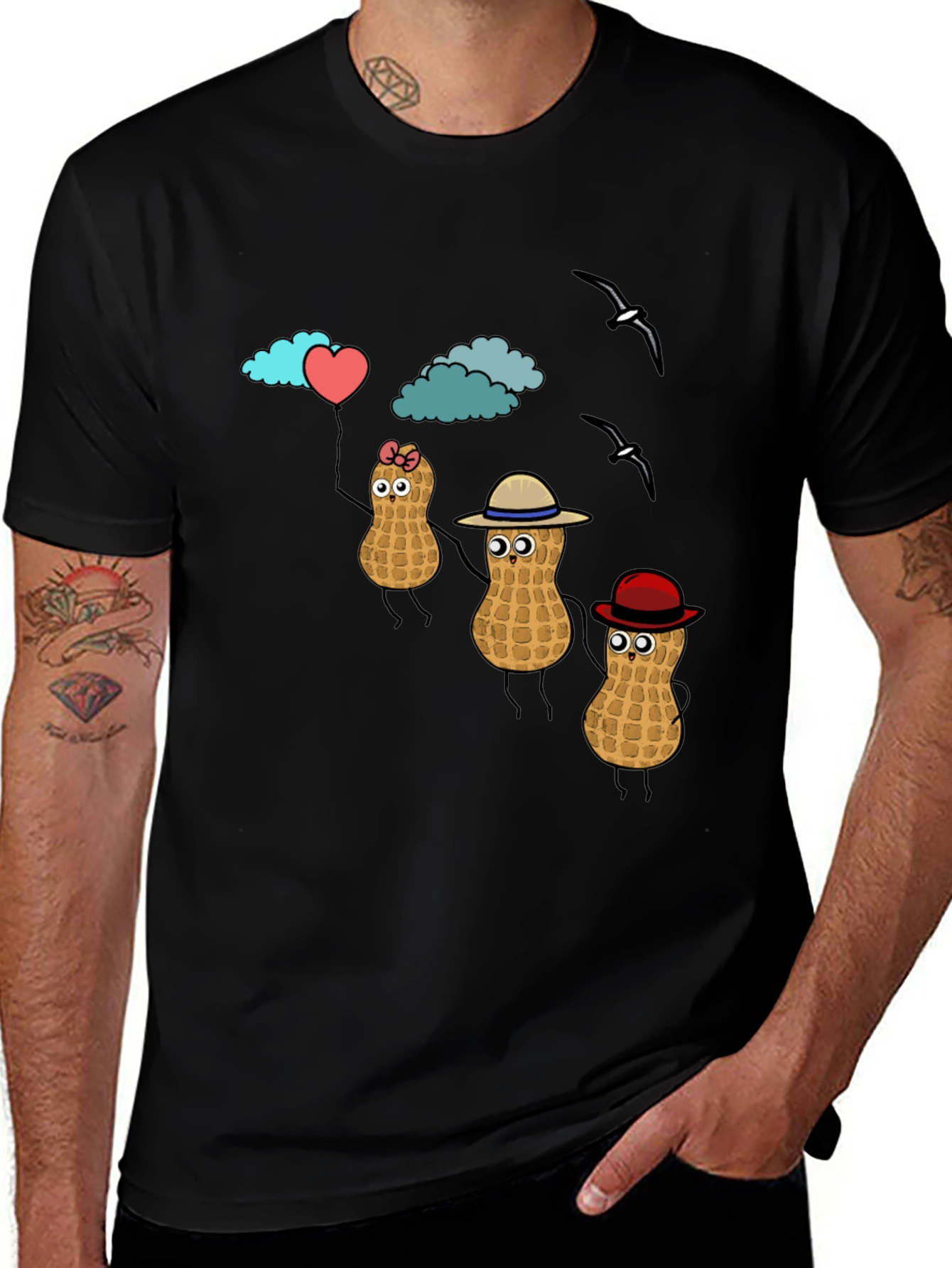 Variant 7 of Peanut Character Graphic T-Shirt - Novelty Tee