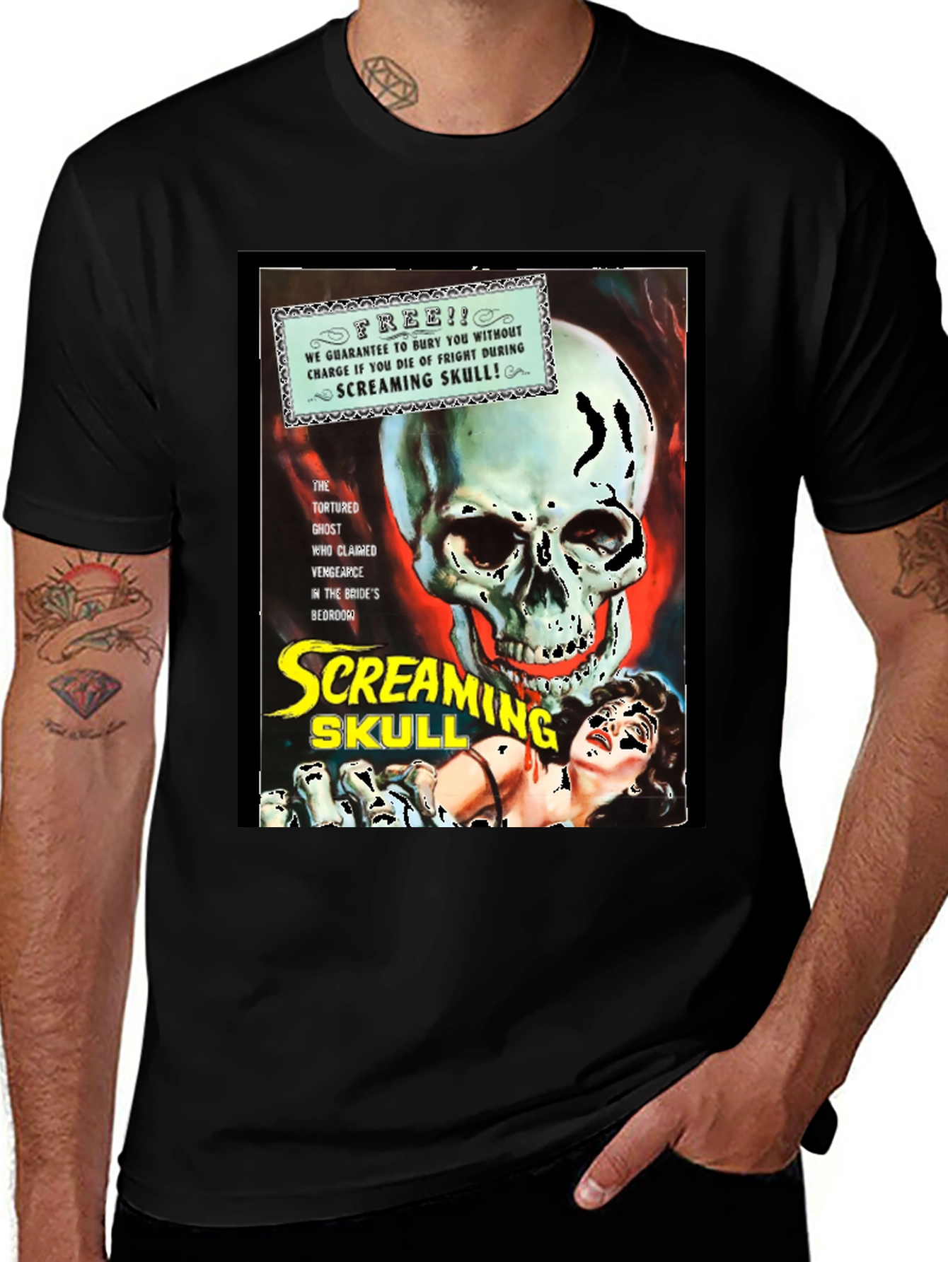 Screaming Skull T-Shirt - Horror Movie Graphic Tee