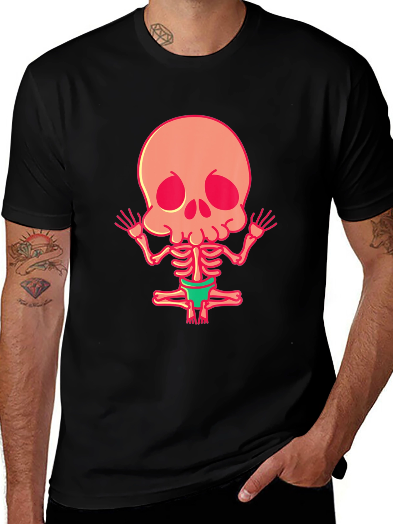 Variant 7 of Skeleton Yoga Funny Graphic Tee