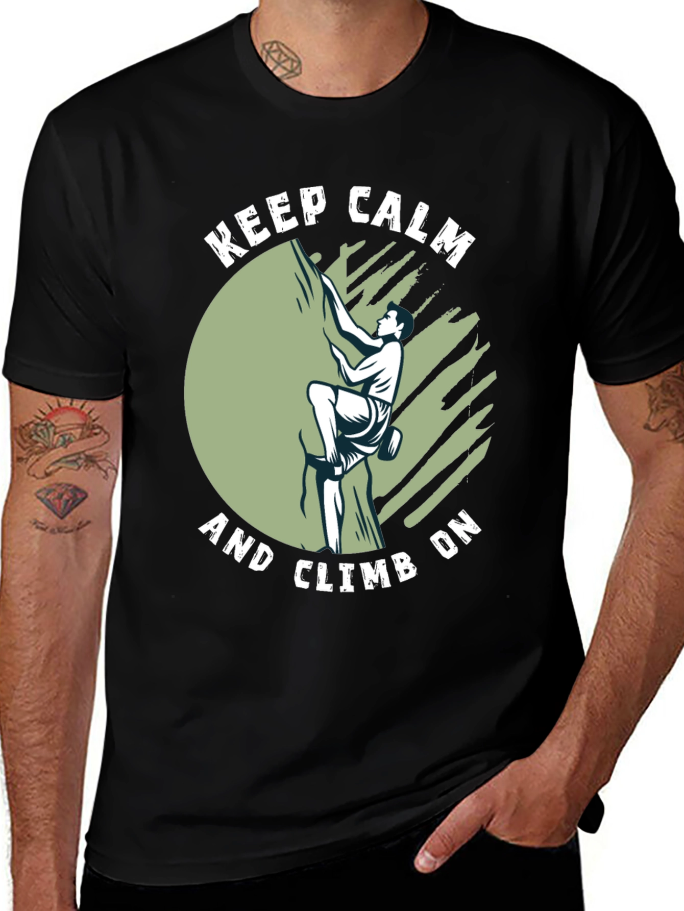 Variant 11 of Keep Calm and Climb On Black T-Shirt