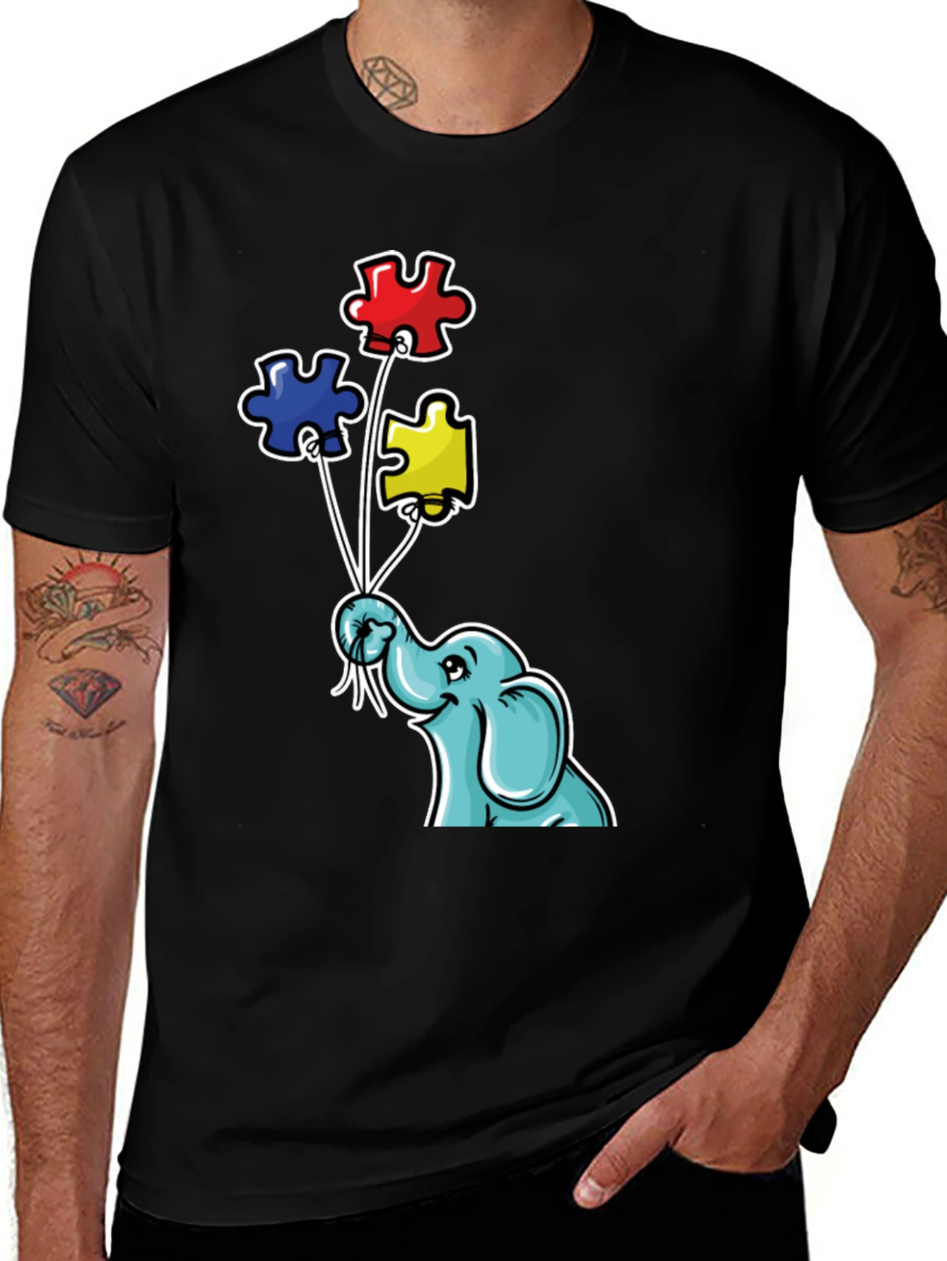 Variant 26 of Autism Awareness Elephant T-Shirt