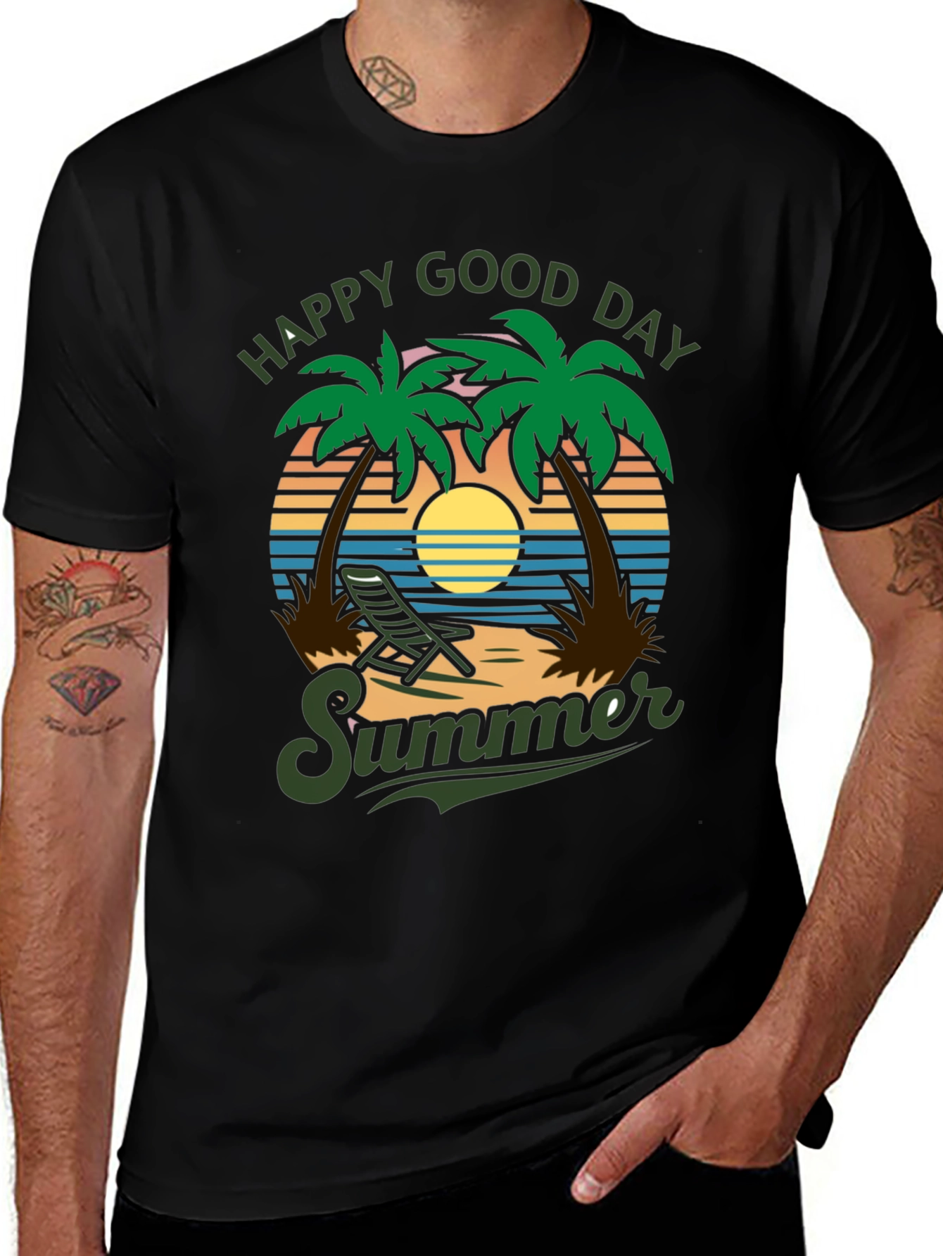 Variant 16 of Happy Good Day Summer Graphic T-Shirt