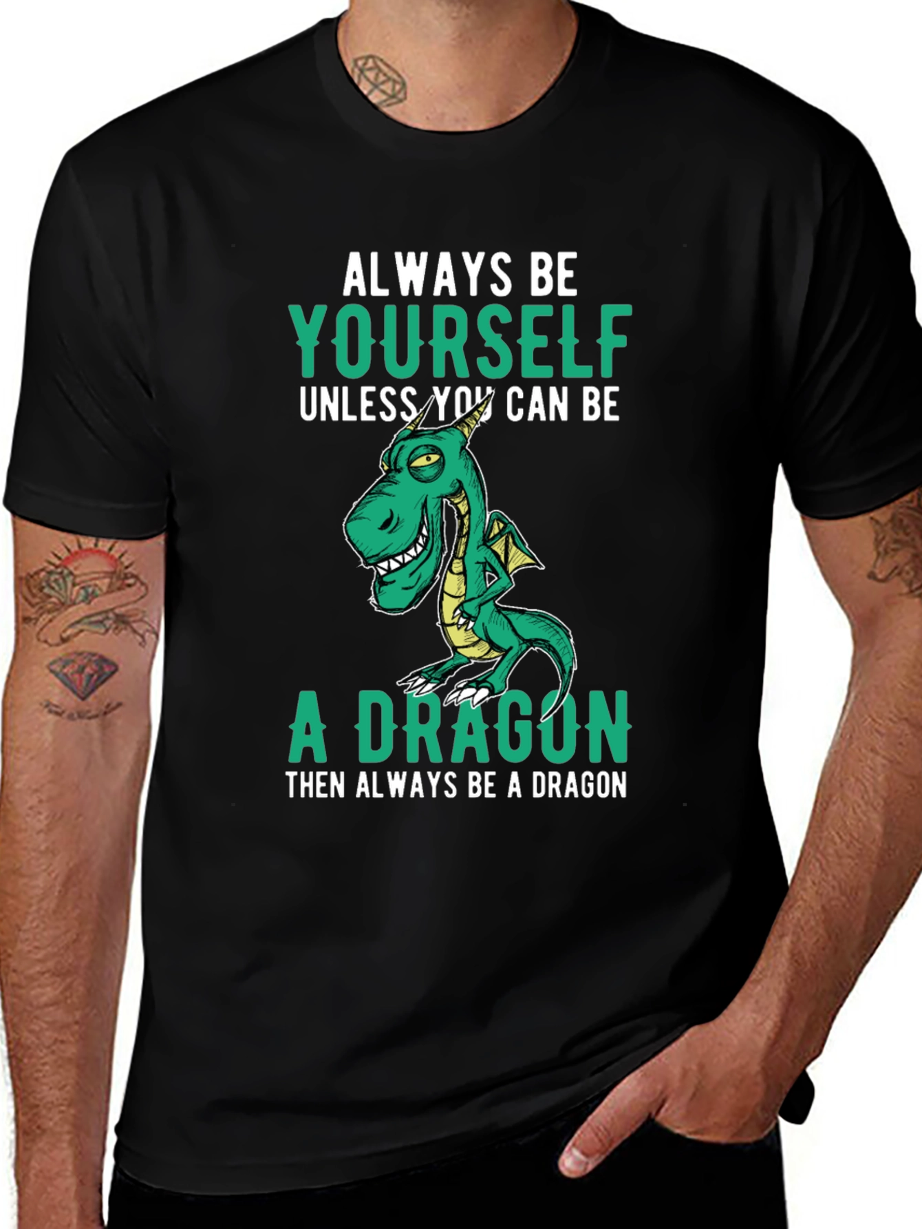 Variant 12 of Always Be Yourself Dragon T-Shirt Funny Graphic Tee