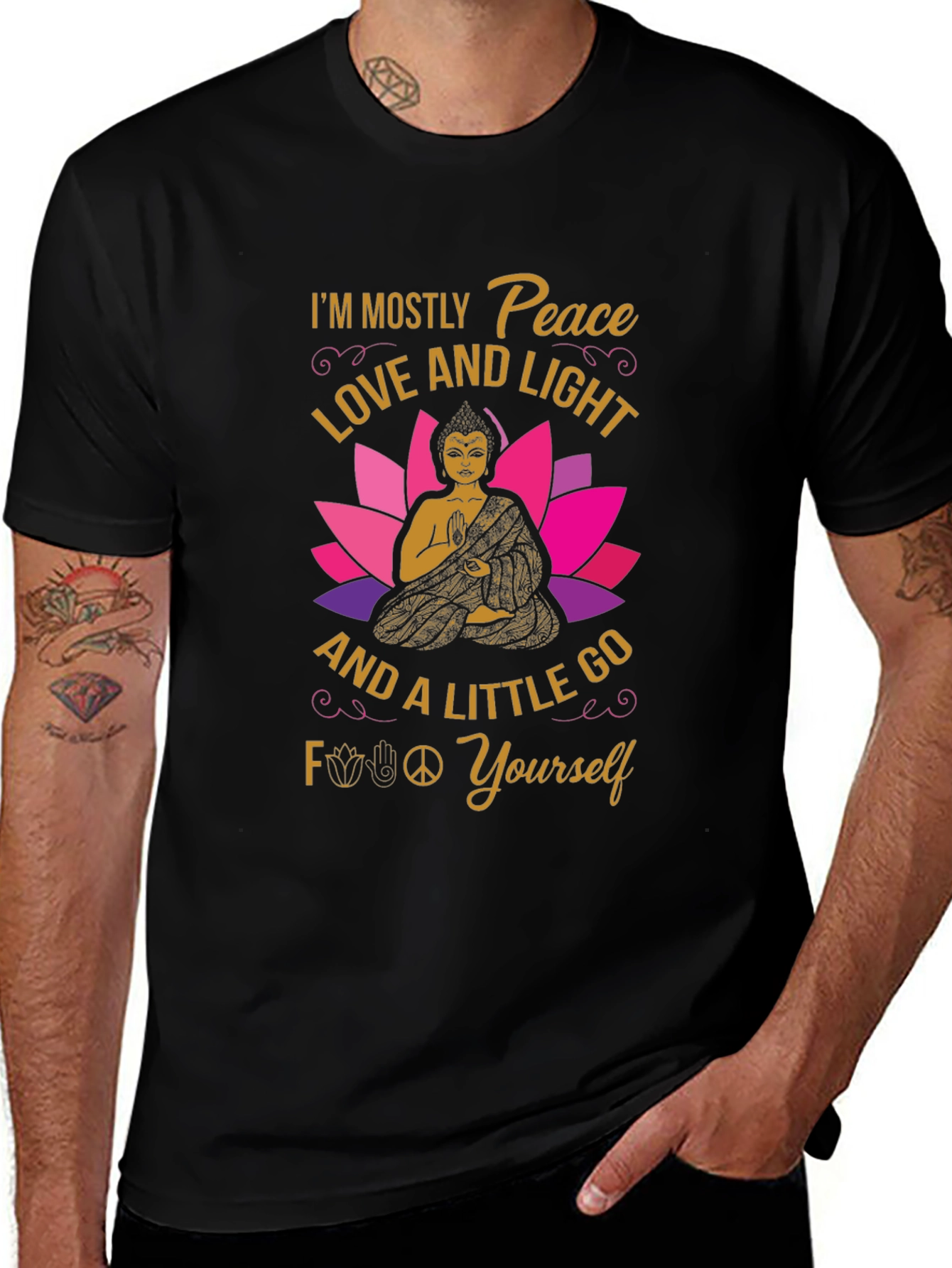 Variant 24 of Peace Love and Light Graphic T-Shirt