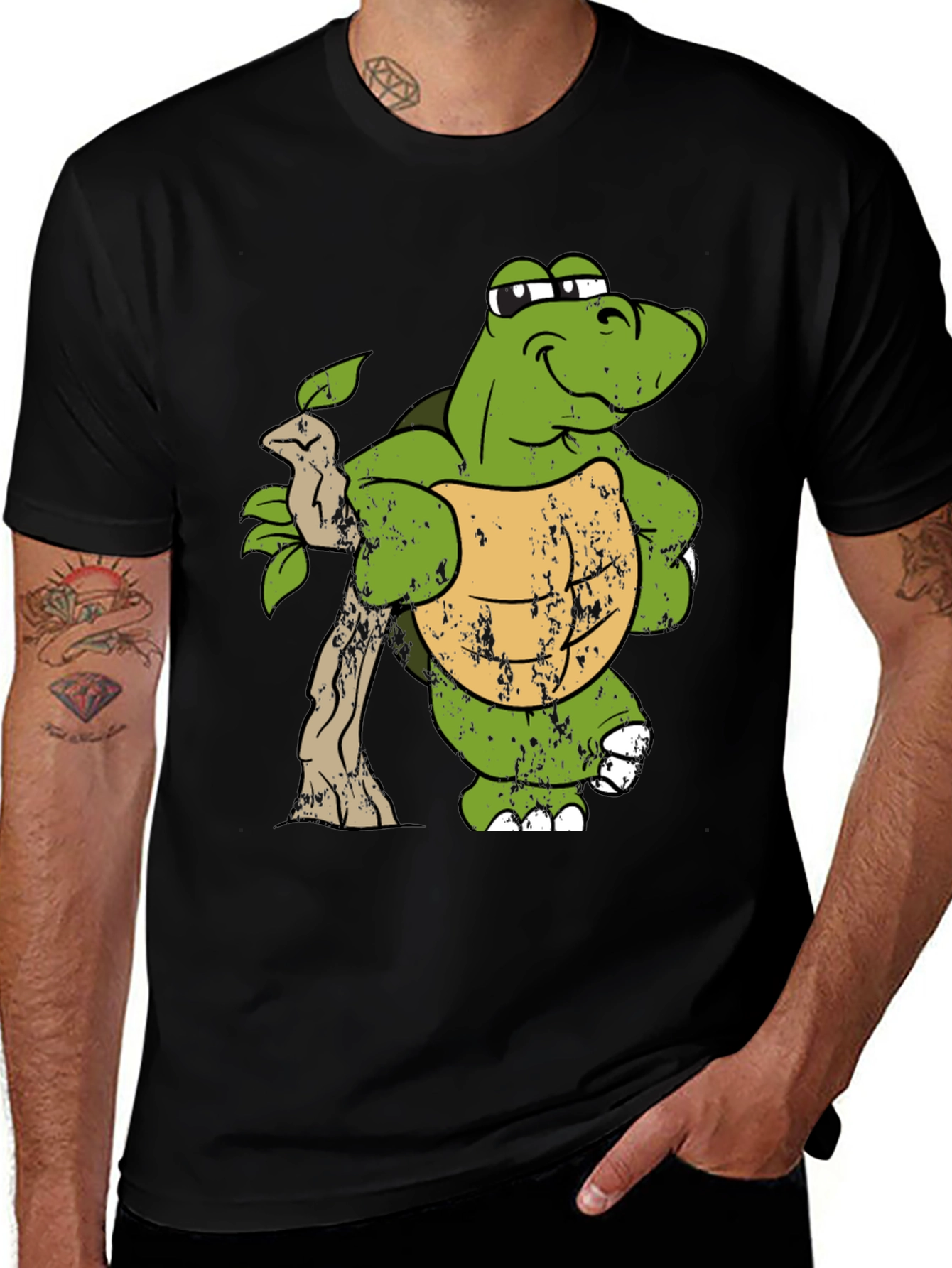 Variant 10 of Cartoon Turtle Graphic T-Shirt