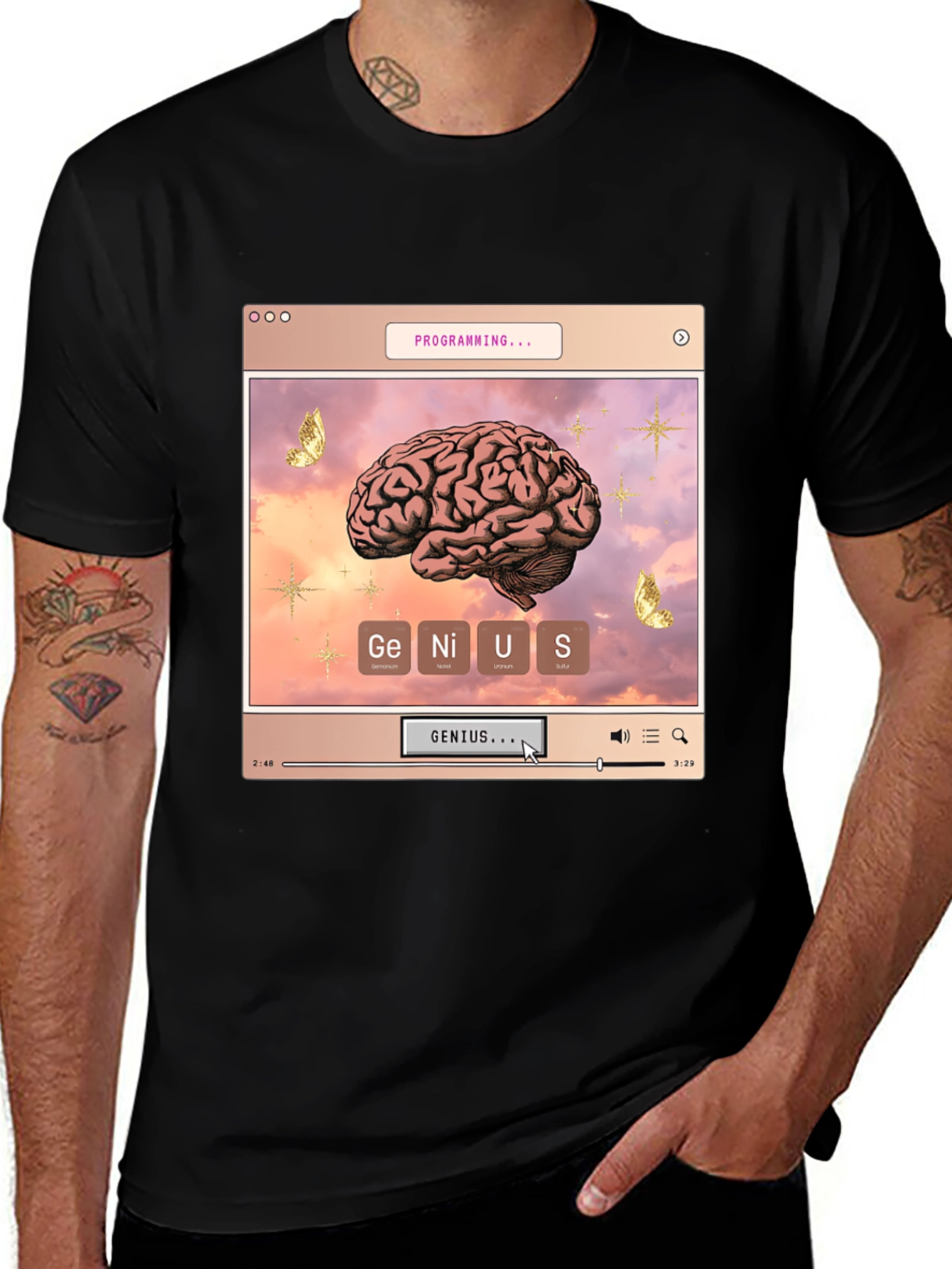 Variant 7 of Genius Programming Brain T-Shirt