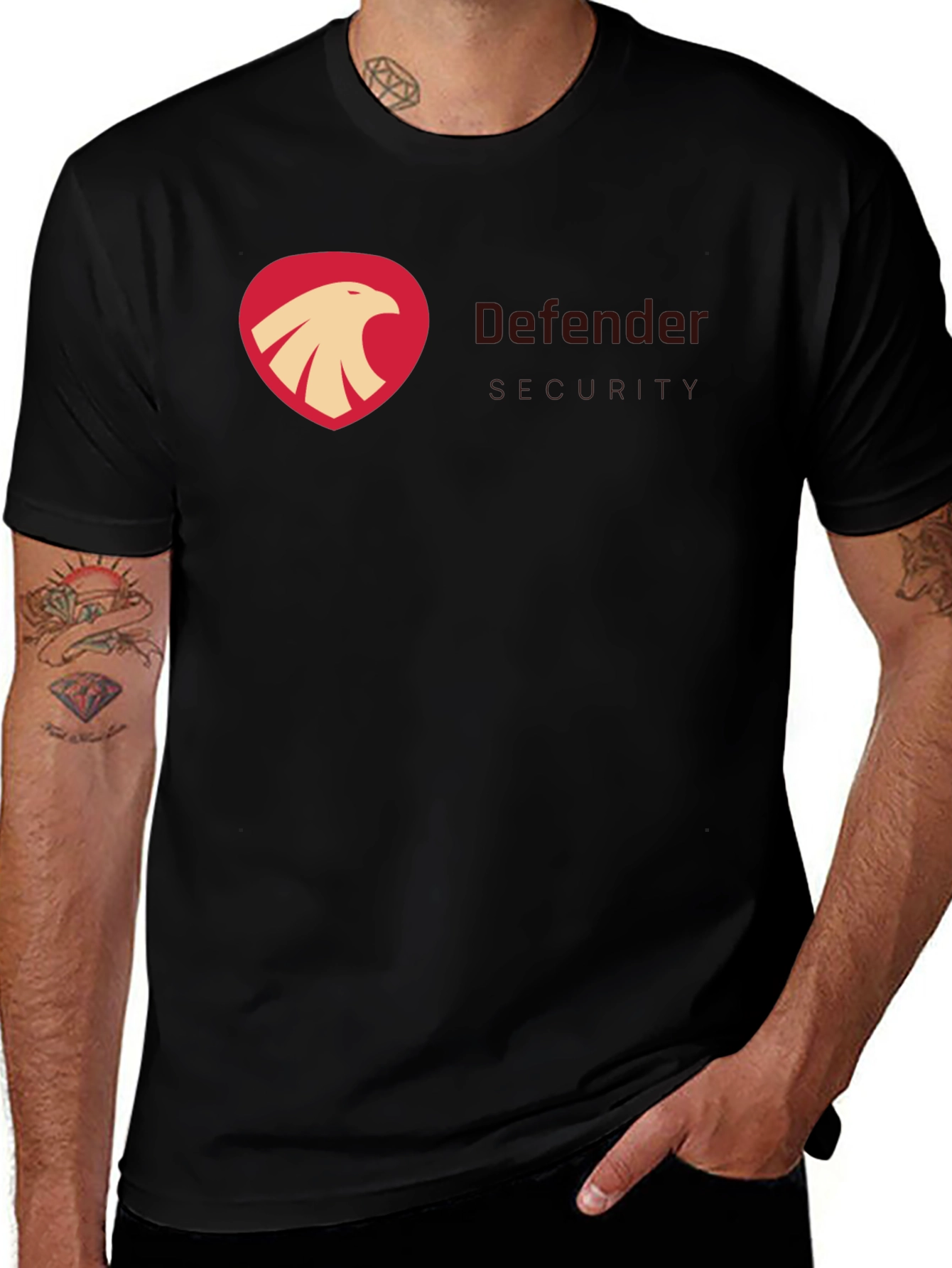 Variant 19 of Defender Security Black T-Shirt