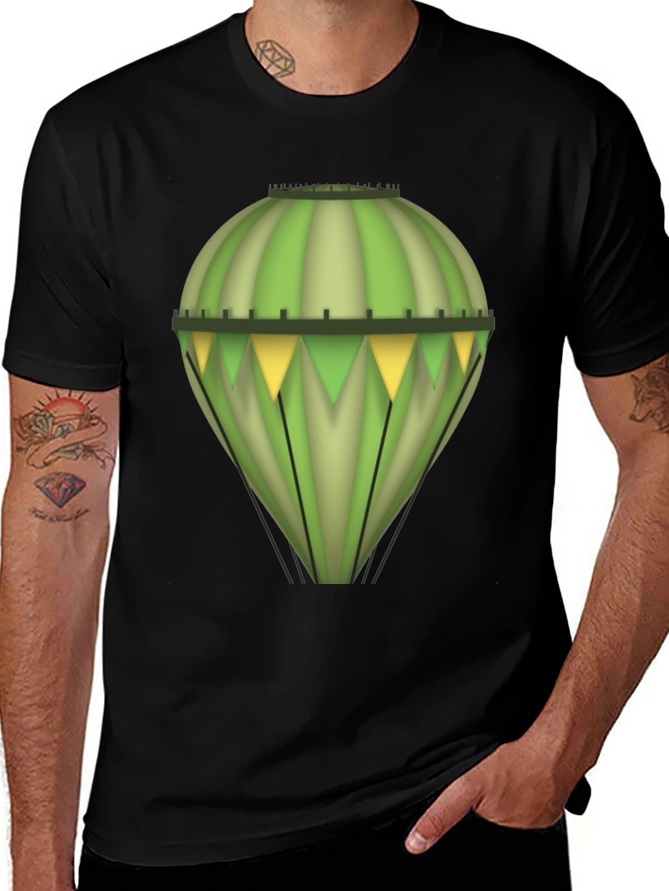 Variant 15 of Green Balloon Graphic Tee - Unique Design