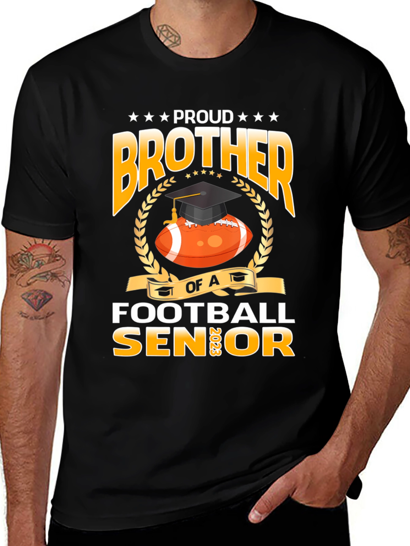 Variant 29 of Proud Brother Football Senior 2023 T-Shirt